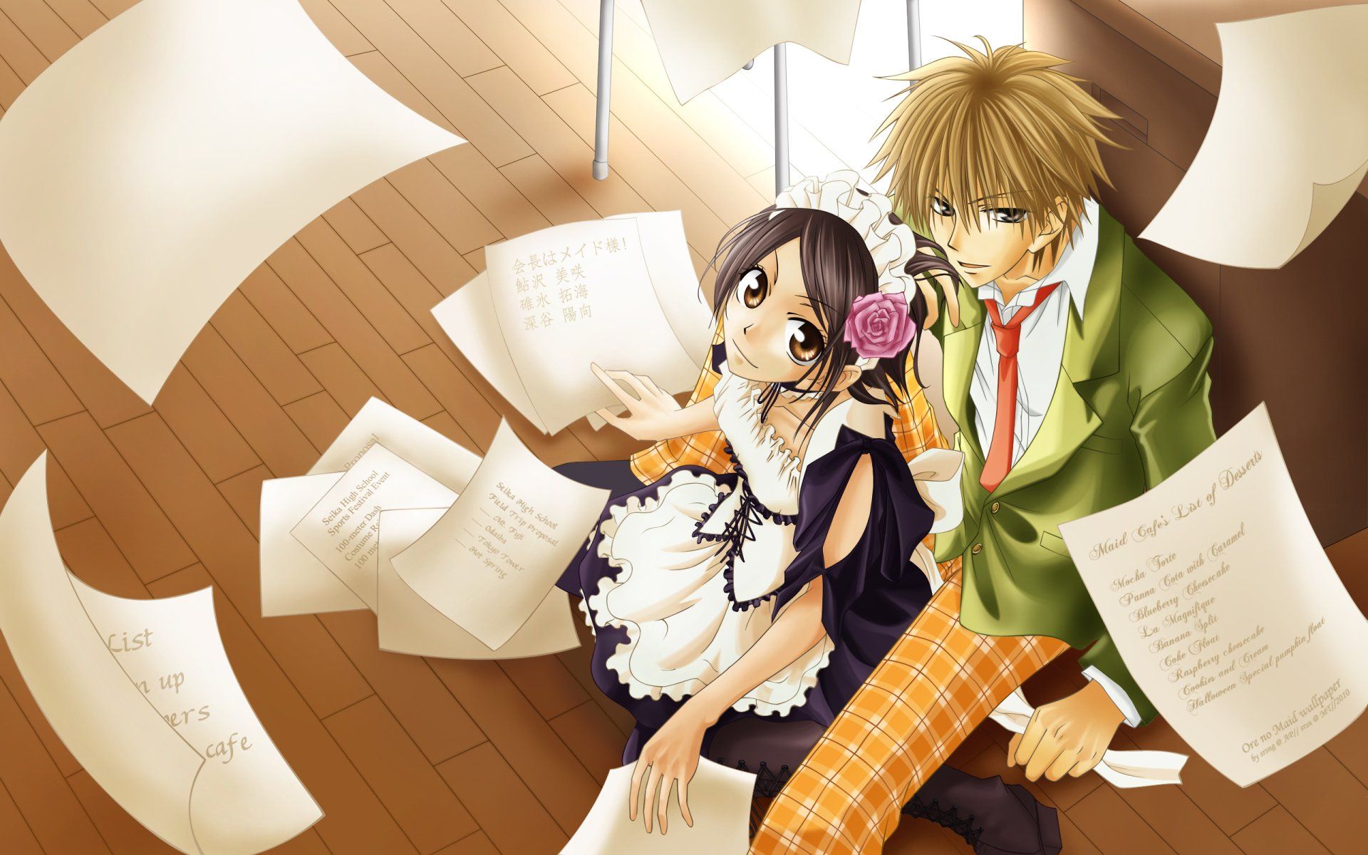 1920x1200 HD Wallpaper: Takumi Usui and Misaki Ayuzawa from Maid Sama!