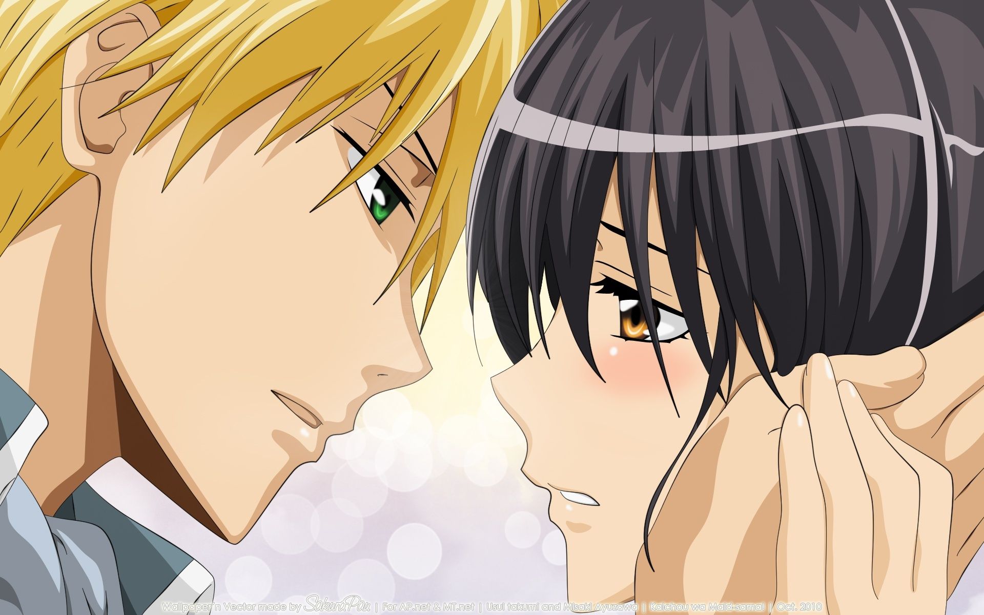 1920x1200 Wallpaper Love, The Proximity, Kiss, The Maid, Kaichou Wa Maid Sama, Takumi, Ayuzawa, Misaki For Mobile And Desktop, Section аниме, Resolution 1920x1200