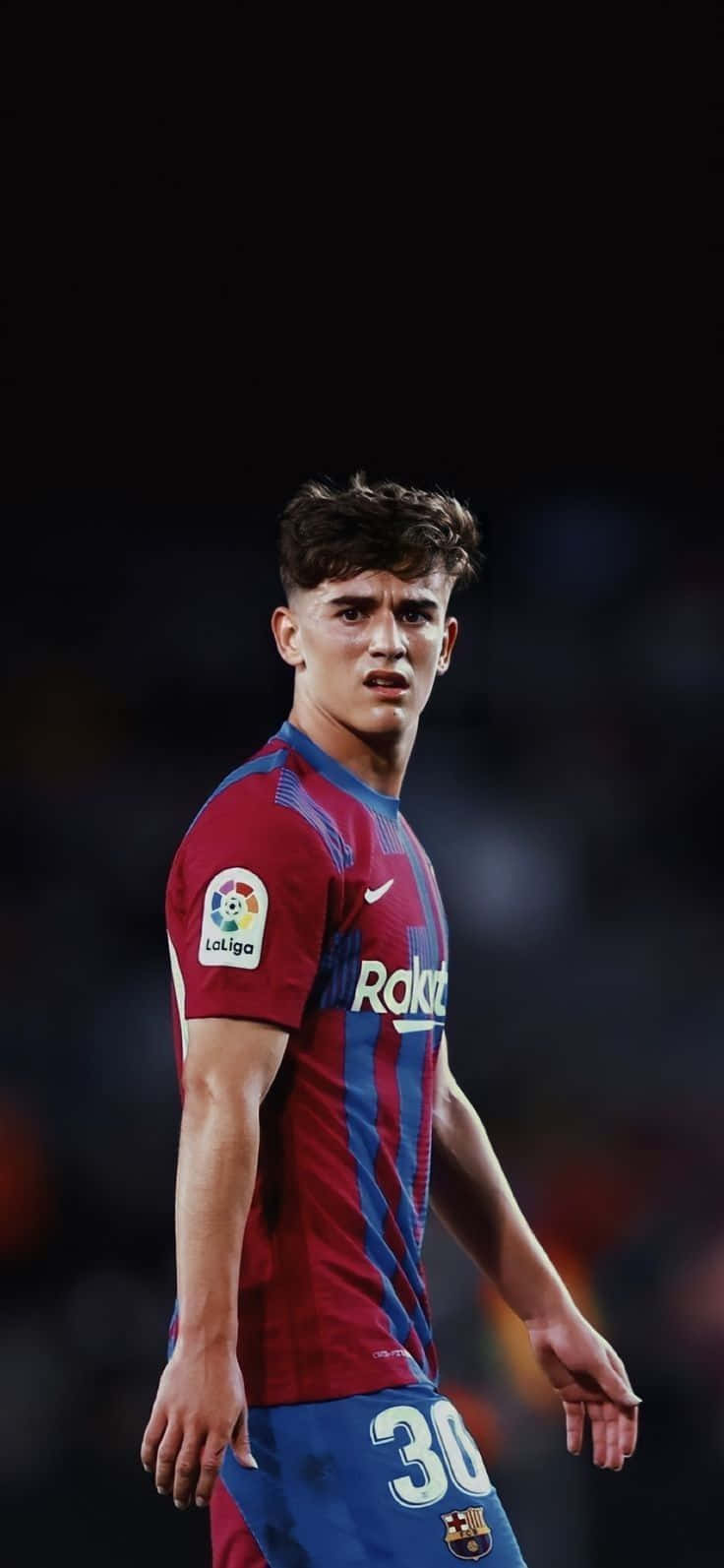 736x1593 Download F C Barcelona Young Talent Gavi Wallpaper