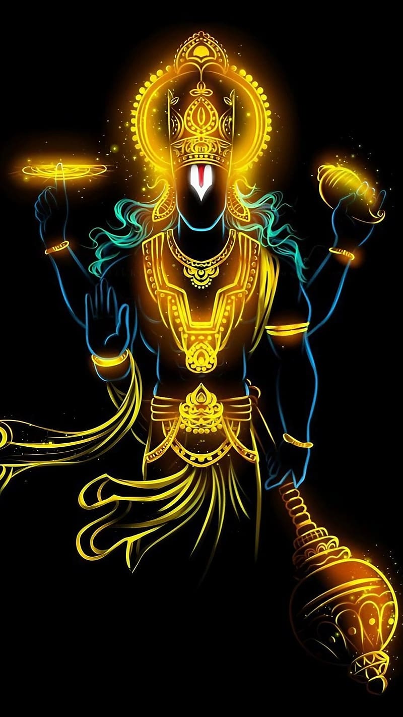 800x1422 720x1208px, free download. Vishnu, arjuna, black, dark, devotional, drowpathi, durgadevi, ganesh, narayana, HD phone wallpaper