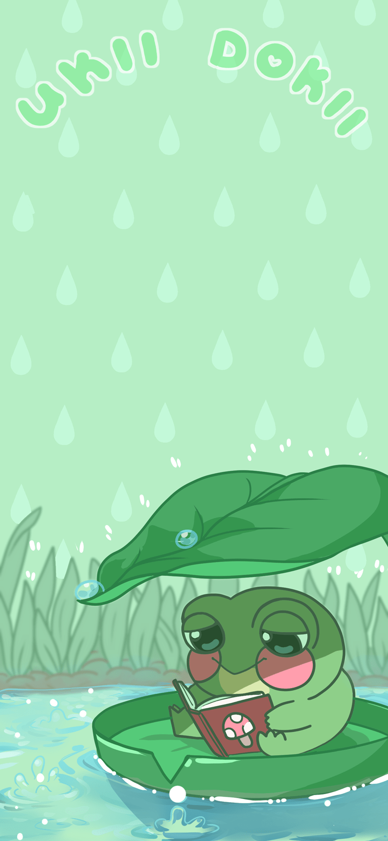 780x1688 Rainy Frog Wallpaper Tan's Ko Fi Shop