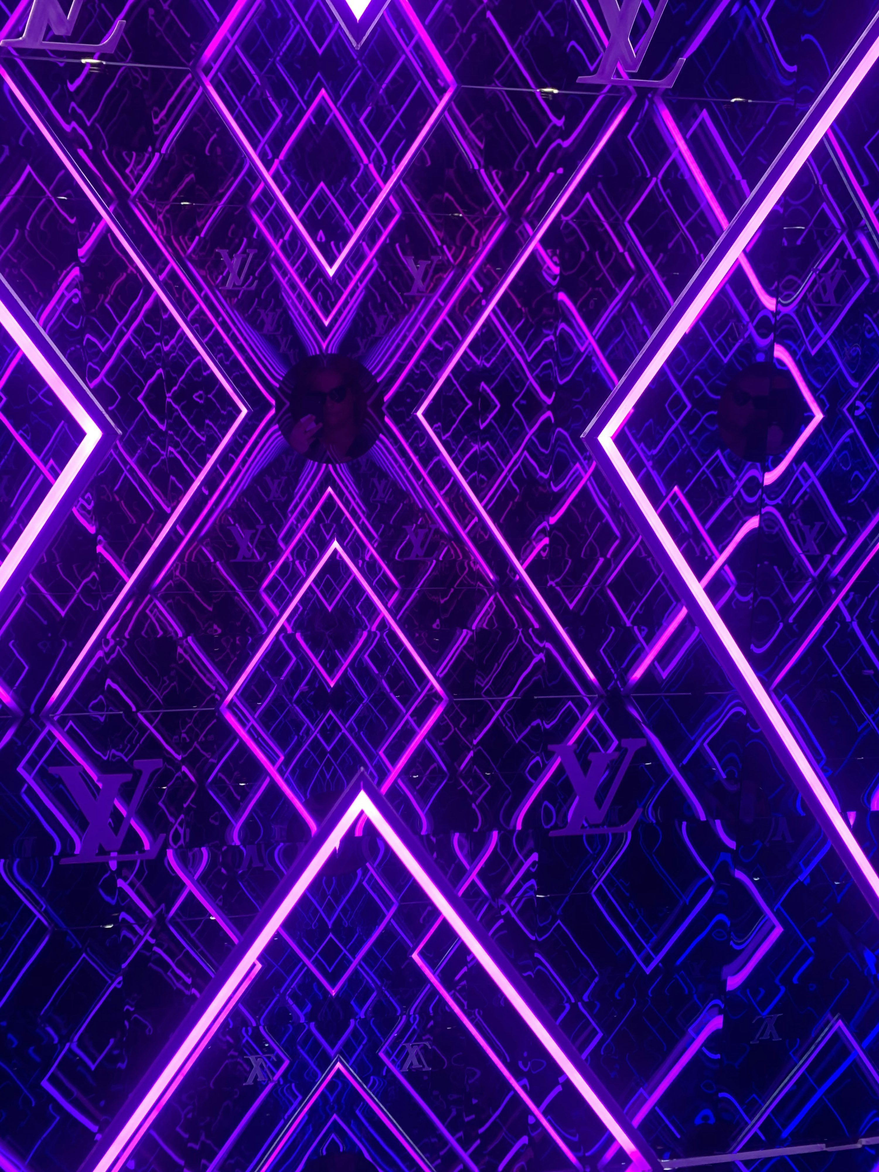3000x4000 Turned on purple neon lights photo