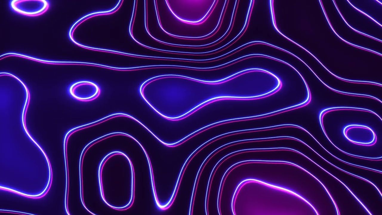 1280x720 Abstract Purple & Blue Wave patterns Background hours 4k Screensaver