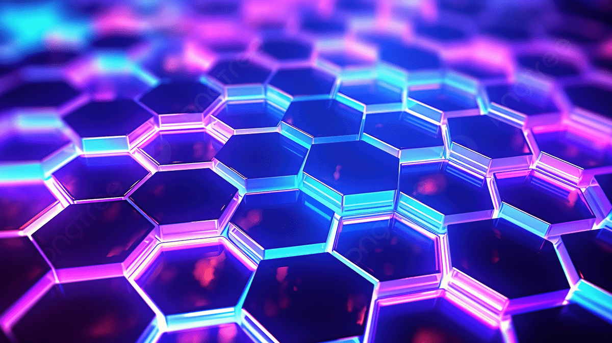 1200x673 Vibrant Uv Purple Neon Lights In Hexagonal Abstract Background Perfect For Gaming Concept High Quality 3D Rendering Illustration, Digital Wallpaper, Gaming Wallpaper, Technology Wallpaper Background Image And Wallpaper for Free Download