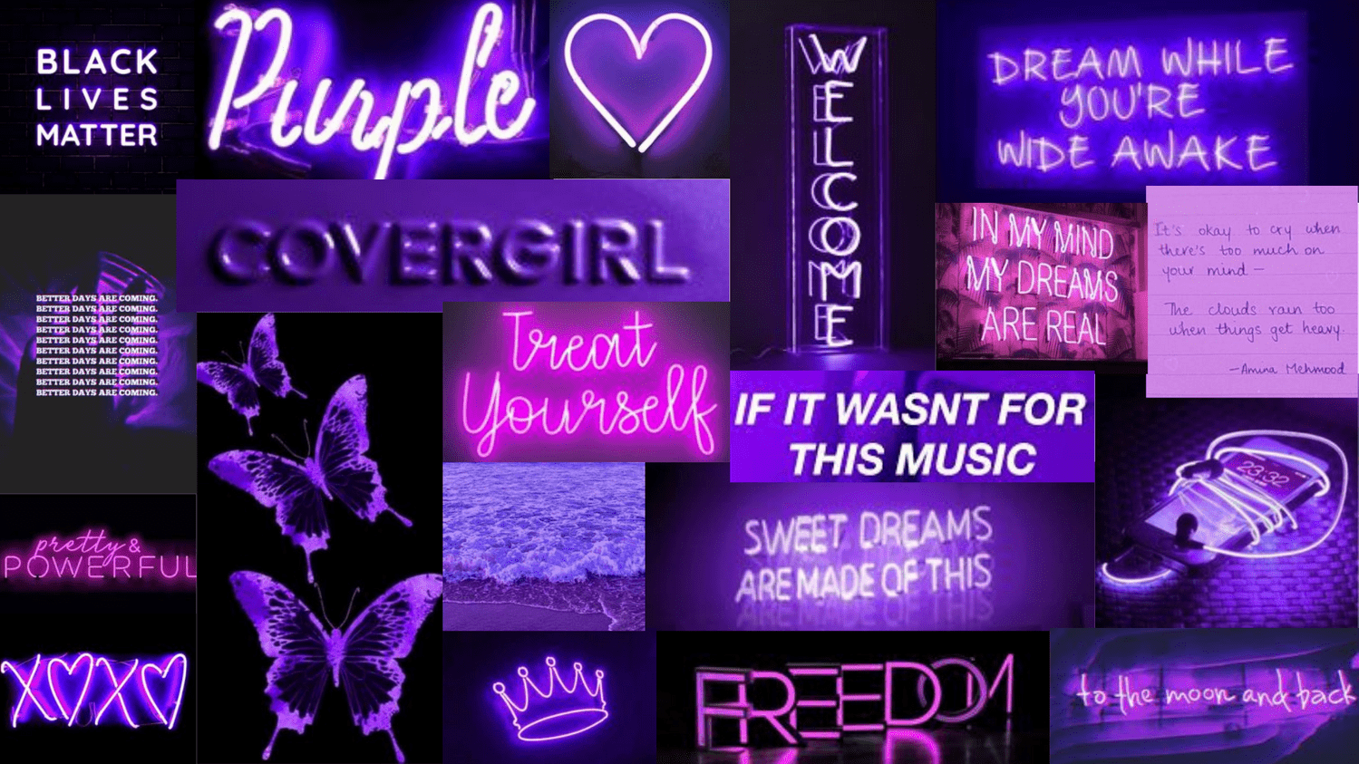 1499x843 Aesthetic Purple Neon PC Wallpaper