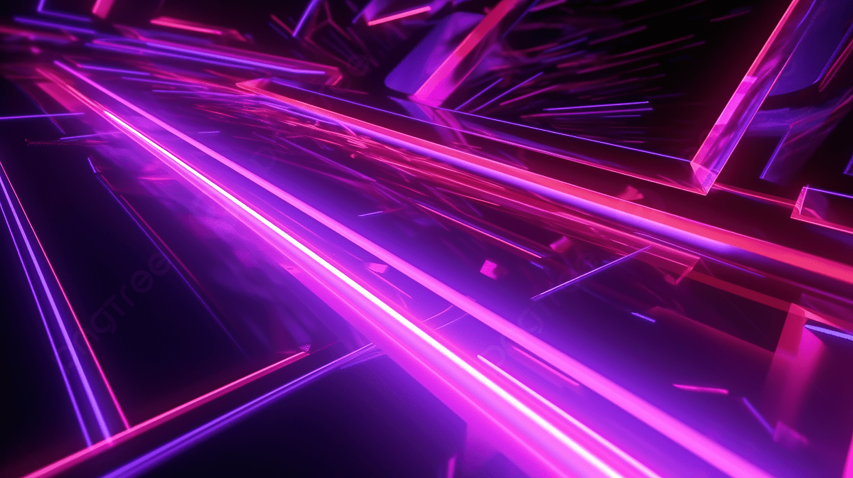 1200x673 Purple Neon Lights And Lines Drawn On The Screen, 3D Illustration Of Futuristic Abstraction With Bright Purple Neon Beams In Darkness As Background, HD Photography Photo, Neon Background Background Image And Wallpaper
