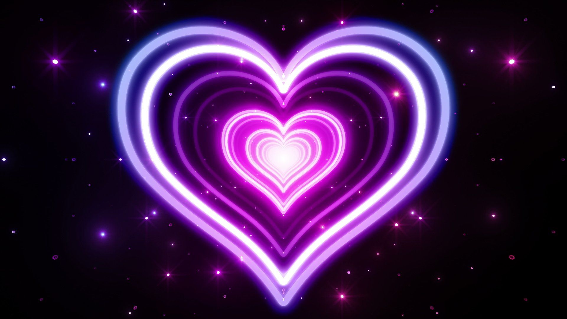 1920x1080 Neon Purple Heart: A Stunning 4K Ultra HD Wallpaper