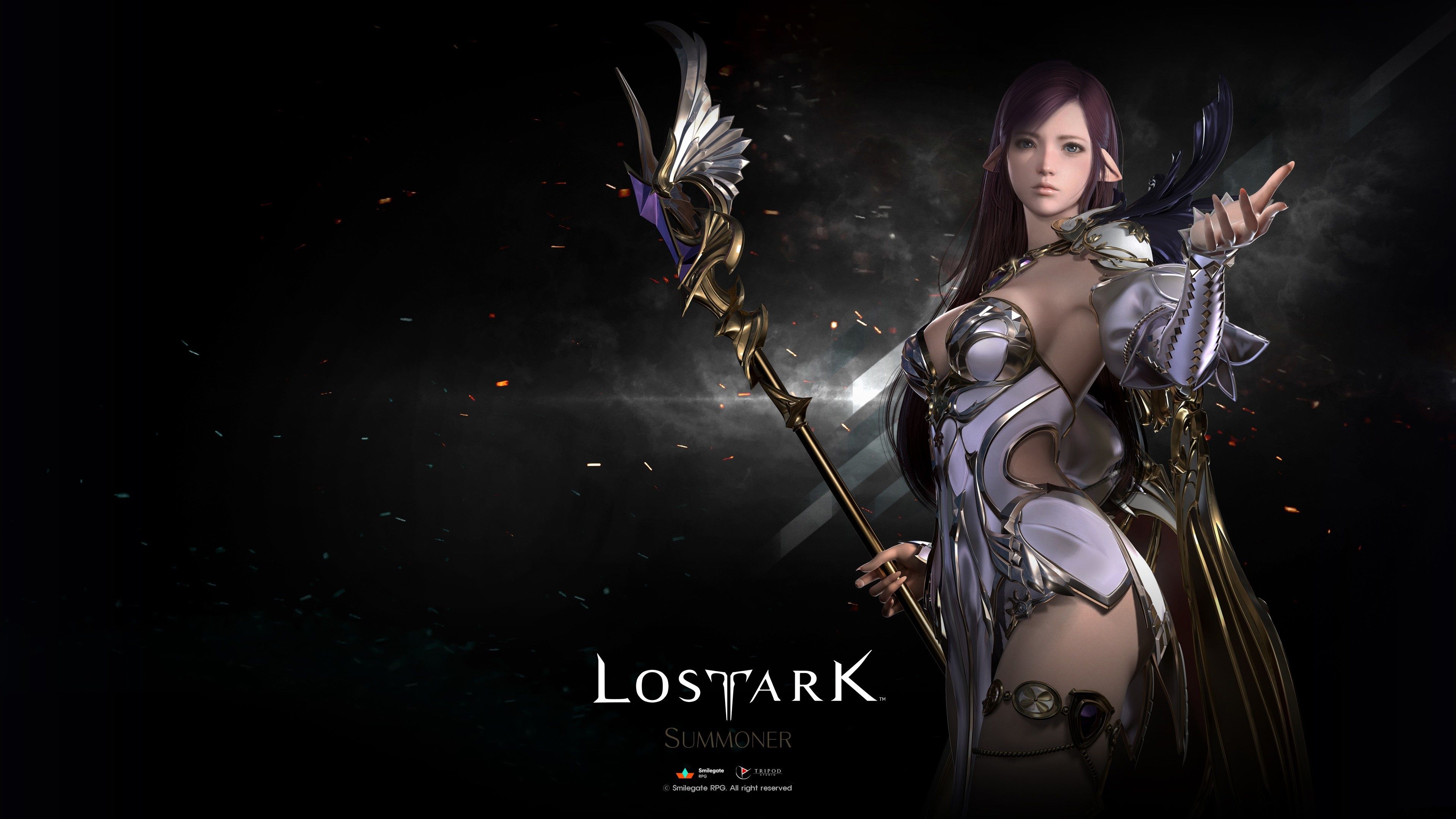 3840x2160 Wallpaper girl, background, the game, sparks, Lost Ark for mobile and desktop, section игры, resolution 3840x2160