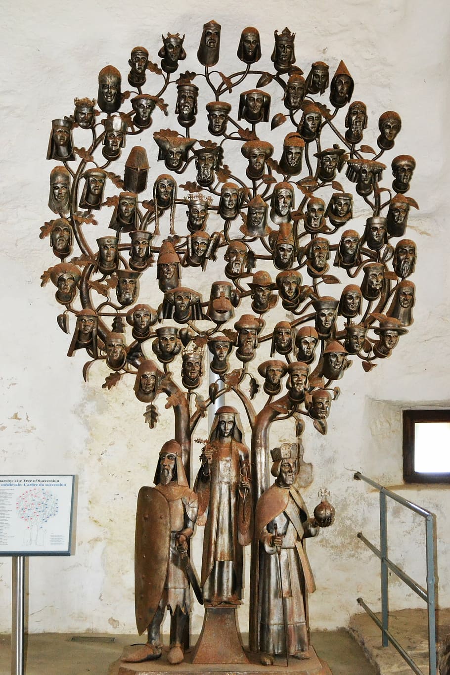 910x1365 HD wallpaper: the tree of succession, sculpture, metal, medieval monarchy