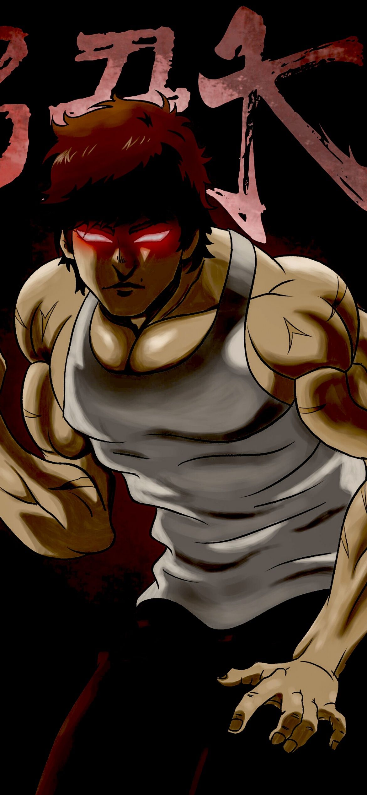 1170x2532 Baki Hanma Wallpaper 4K, Black background, 5K, AMOLED