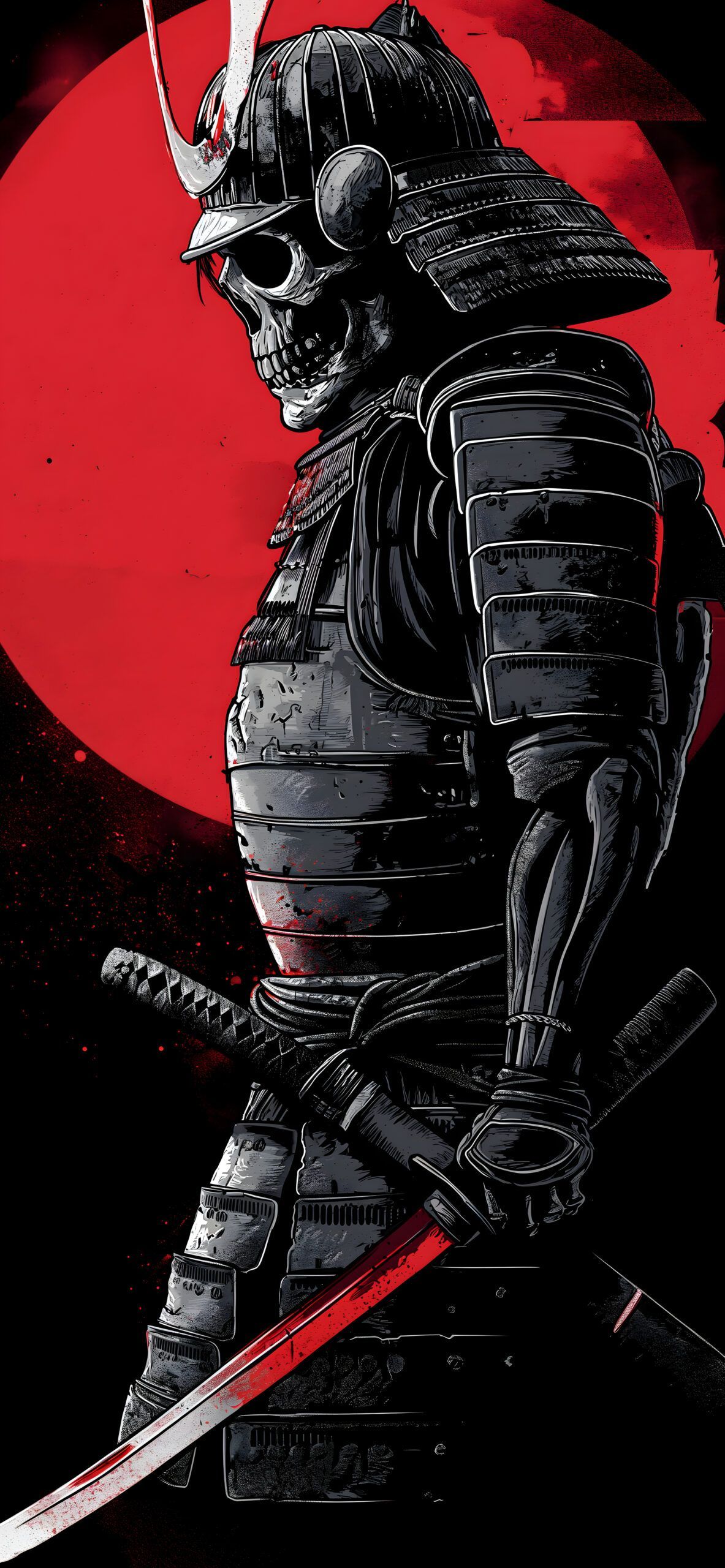 1183x2560 Dark Samurai Wallpaper, HD Background
