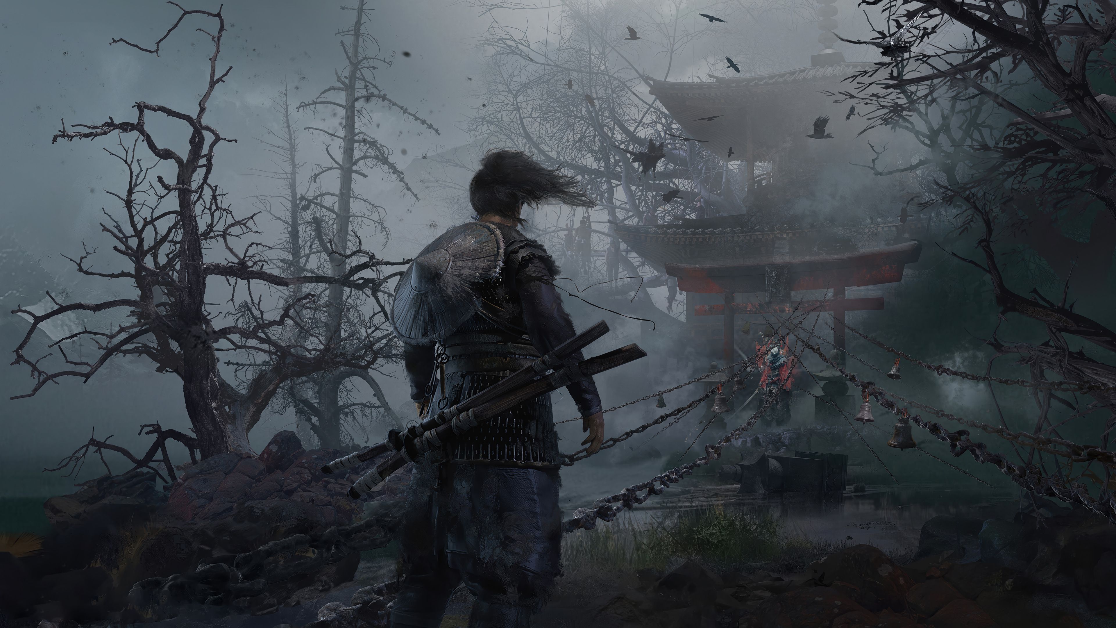3840x2160 Samurai Warrior Fantasy Art Wallpaper 4K HD PC b