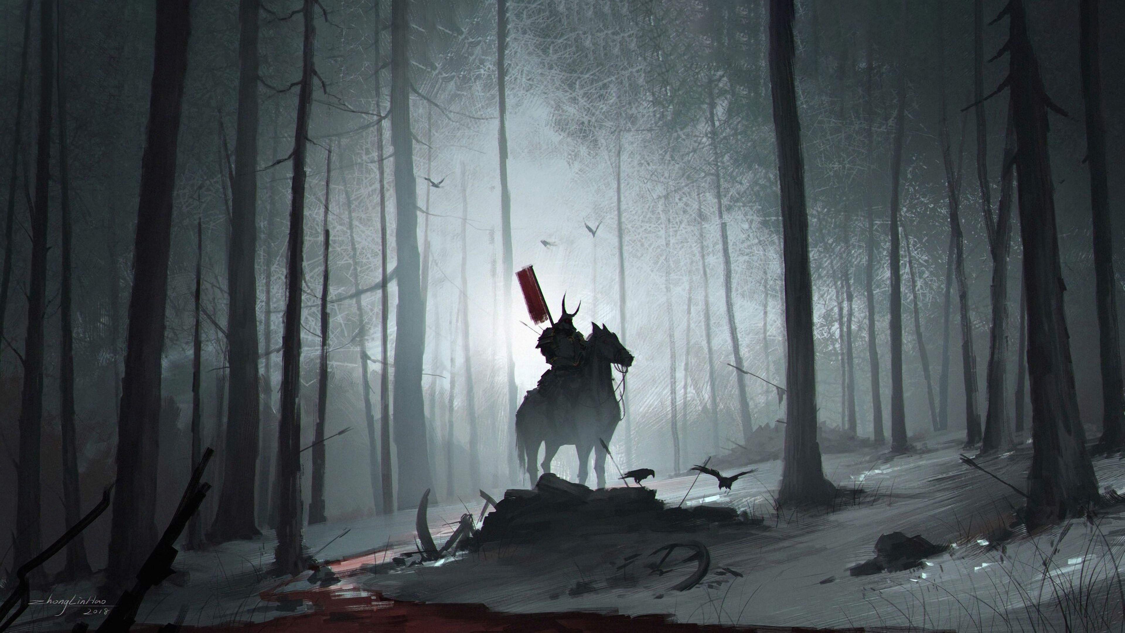 3840x2160 Forest Samurai 4k Wallpaper, HD Artist Wallpaper, 4k Wallpaper, Image, Background, Photos and Picture