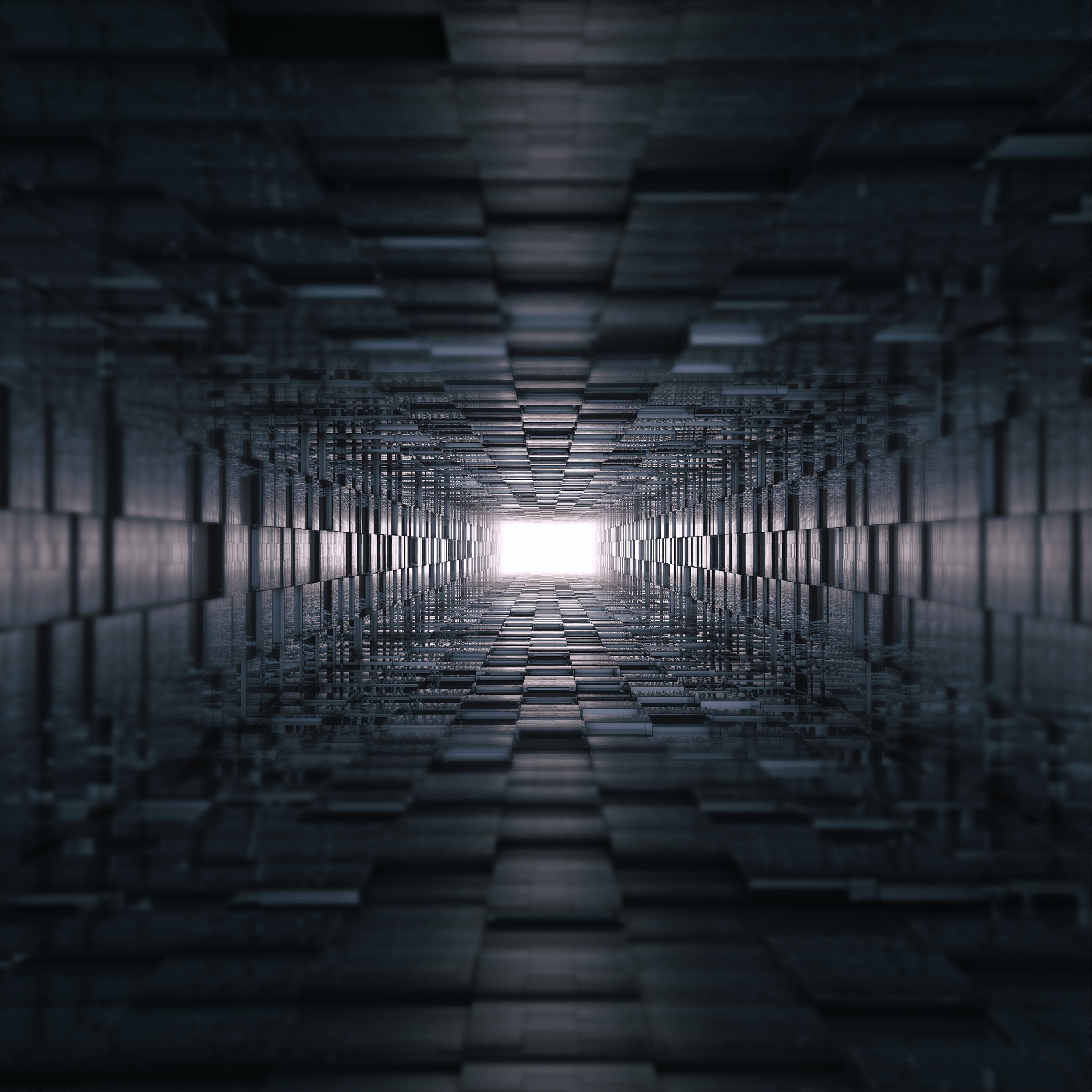 2732x2732 abstract dark geometry 8k iPad Pro Wallpaper Free Download