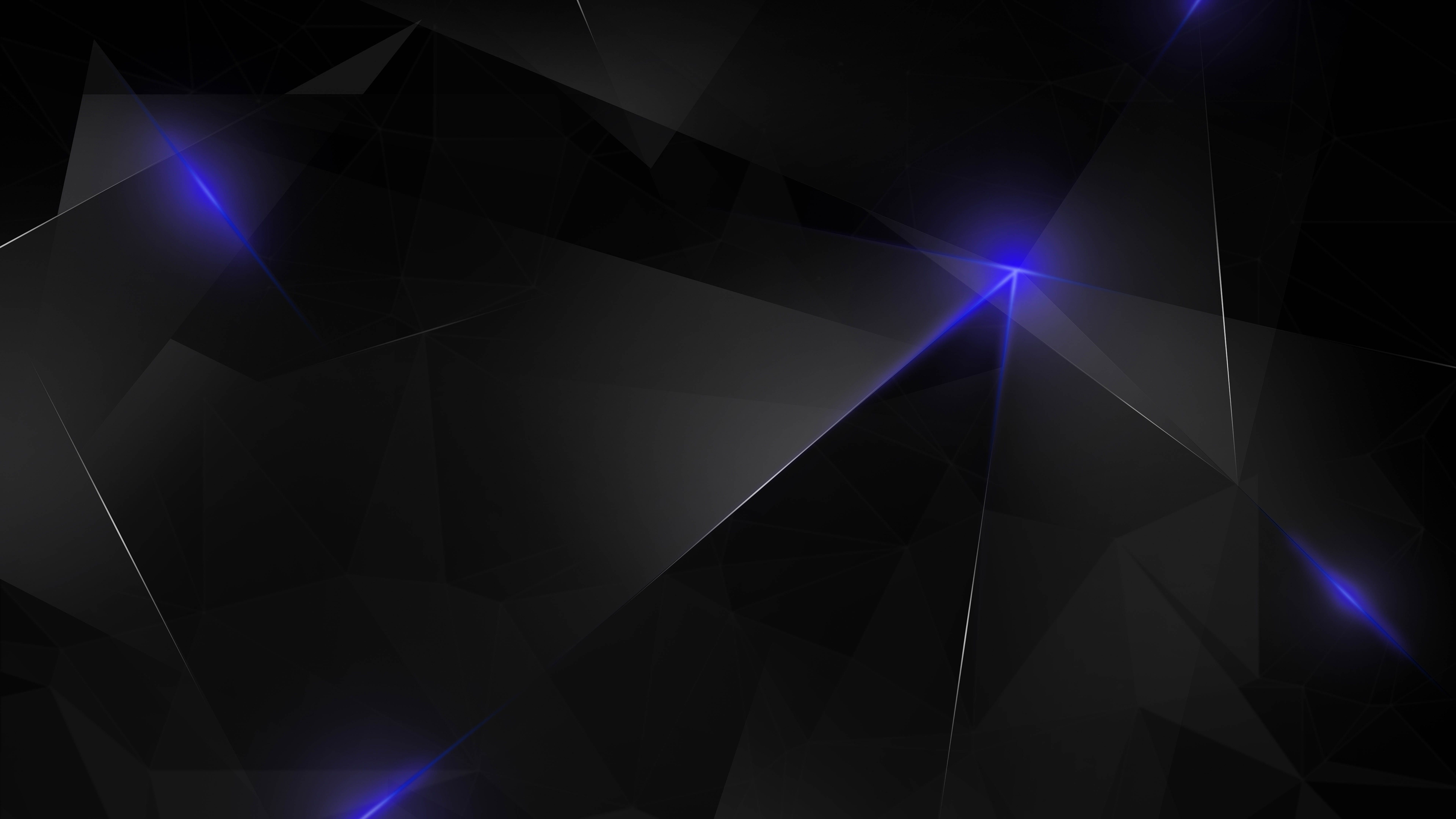 7680x4320 Dark Blue Polygon Wallpaper 8K