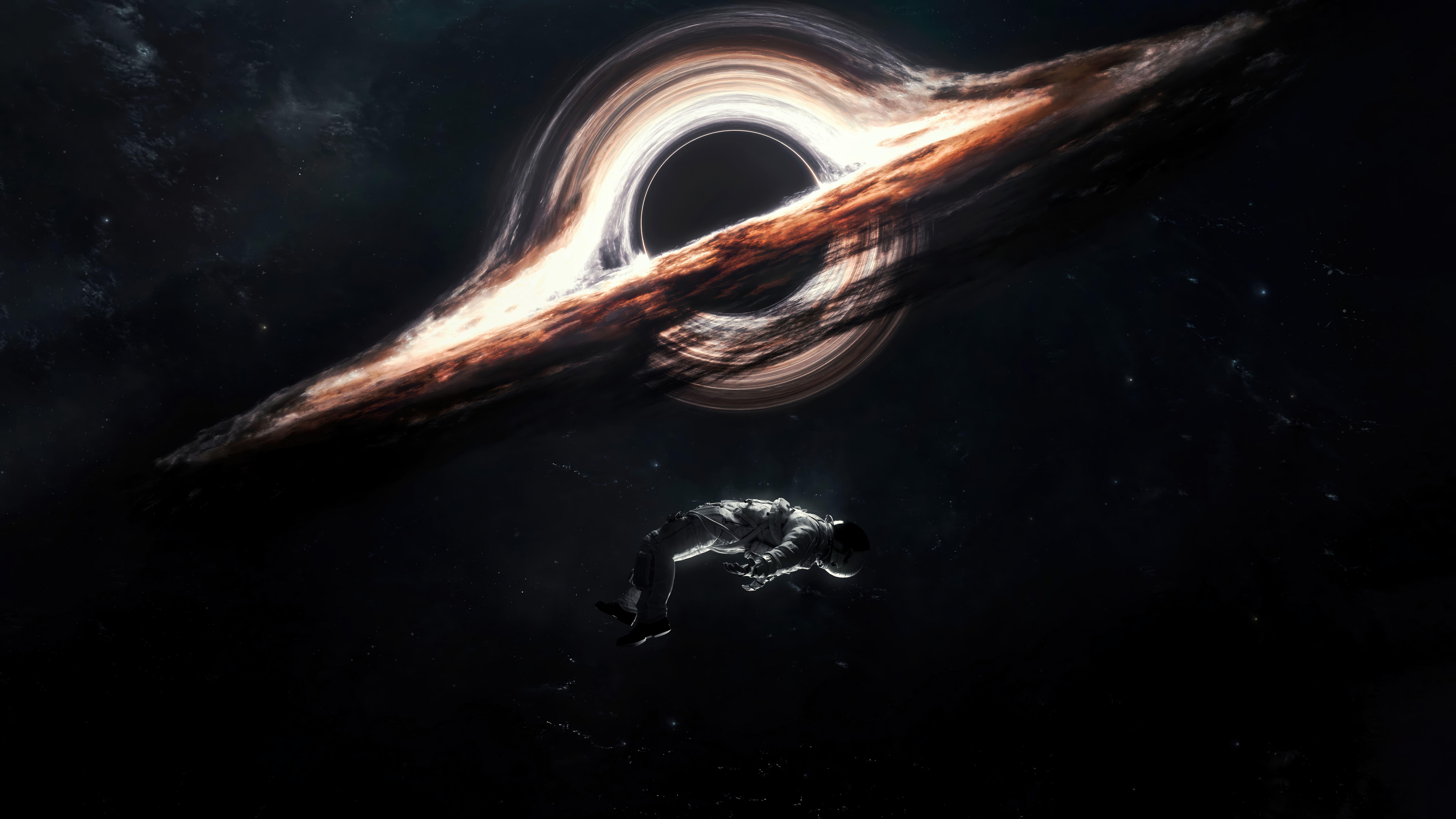 7680x4320 Astronaut Black Hole Space Wallpaper 4K 8K HD PC f
