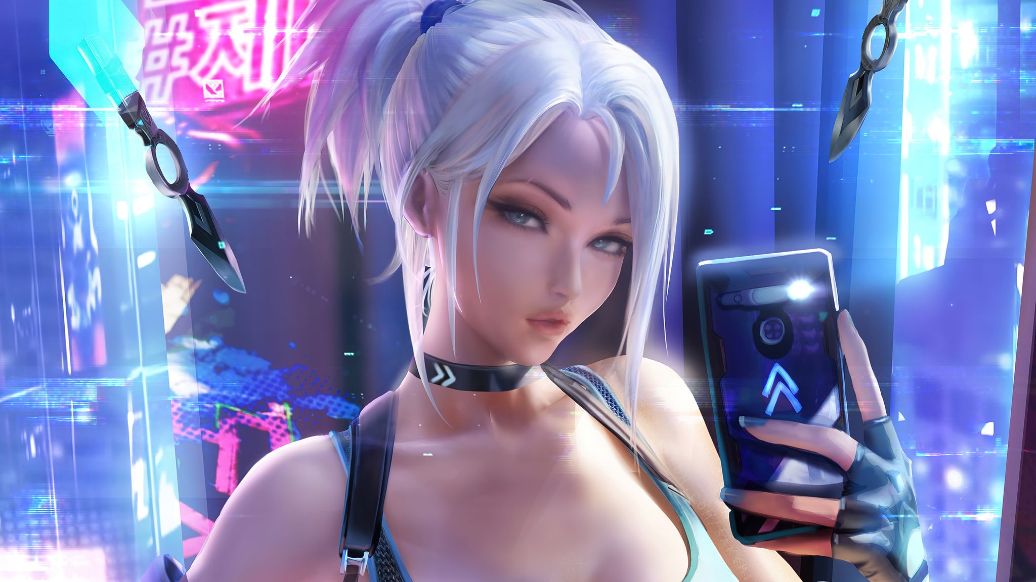 2048x1152 Download Jett Valorant, Jett, Valorant, Game, Art Wallpaper in 2048x1152 Resolution