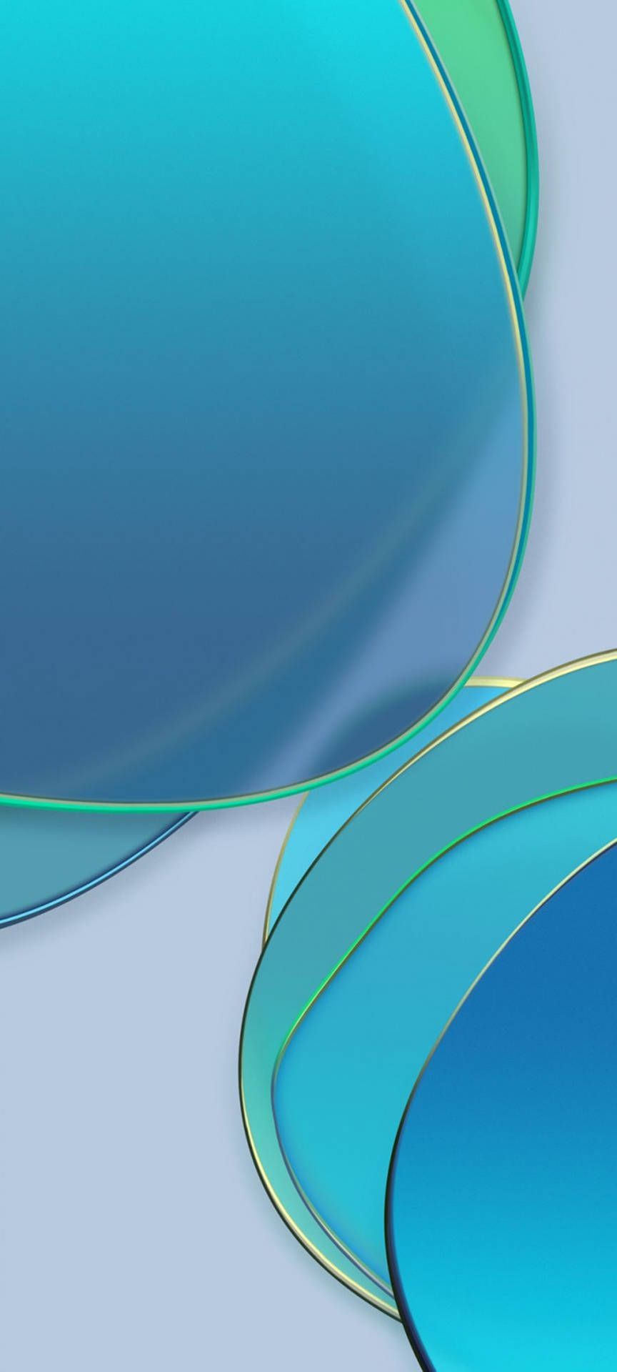 864x1920 Download Stunning OnePlus 9 Pro Displaying Abstract Colliding Circles Wallpaper