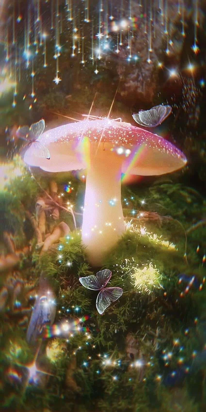 850x1699 Download Enchanted_ Mushroom_ Glade_ Wallpaper