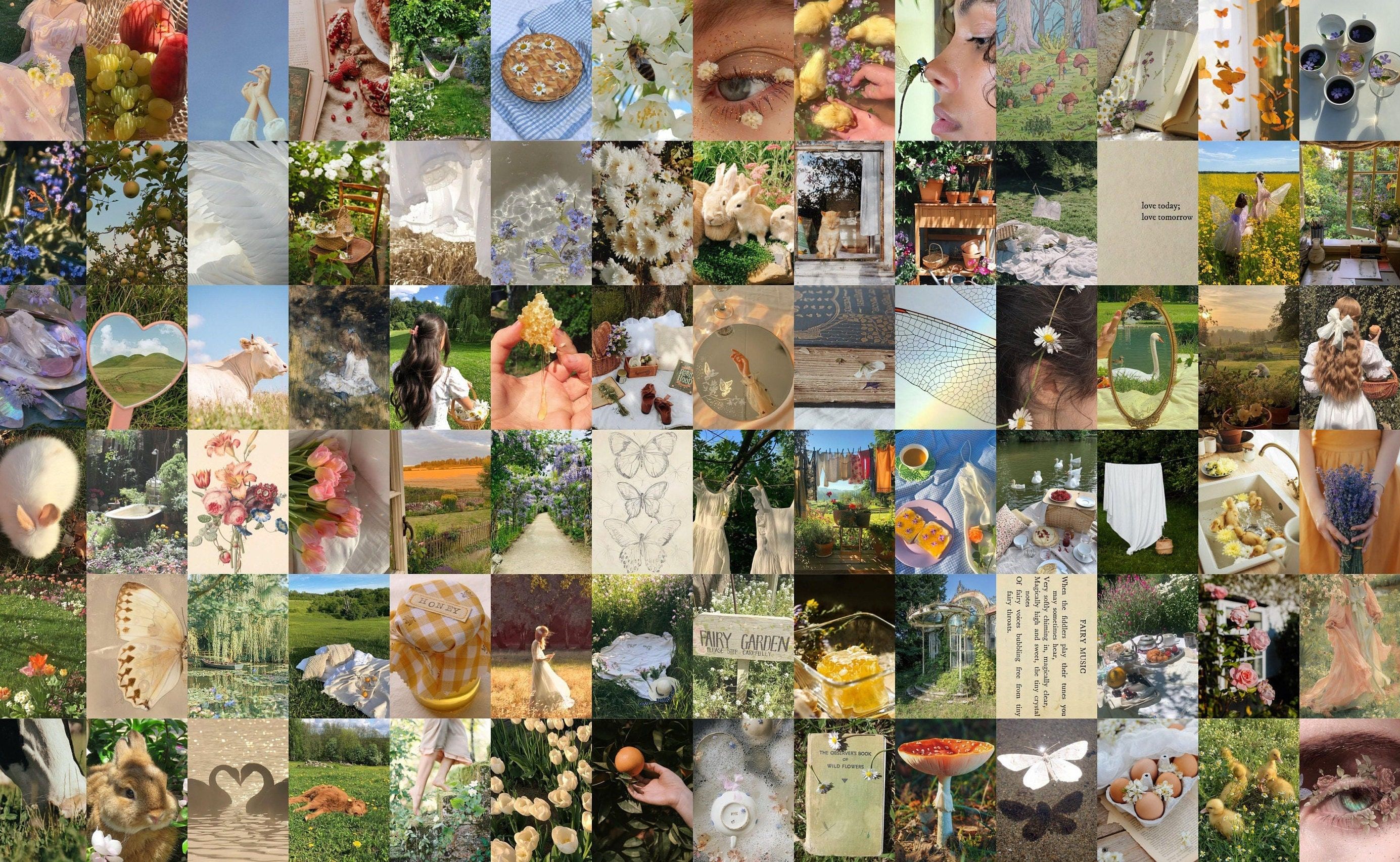 2770x1705 PCS Cottagecore Wall Collage Kit, Fairycore Aesthetic, DIGITAL Prints, Aesthetic Room Decor