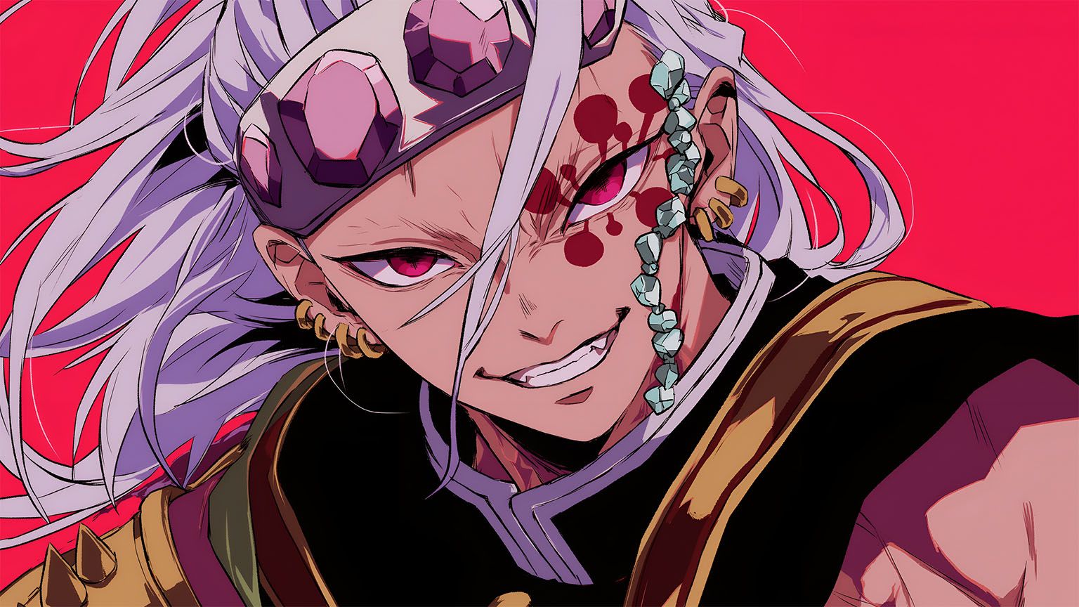 1536x864 Demon Slayer Tengen Uzui Smiling in HD & 4K