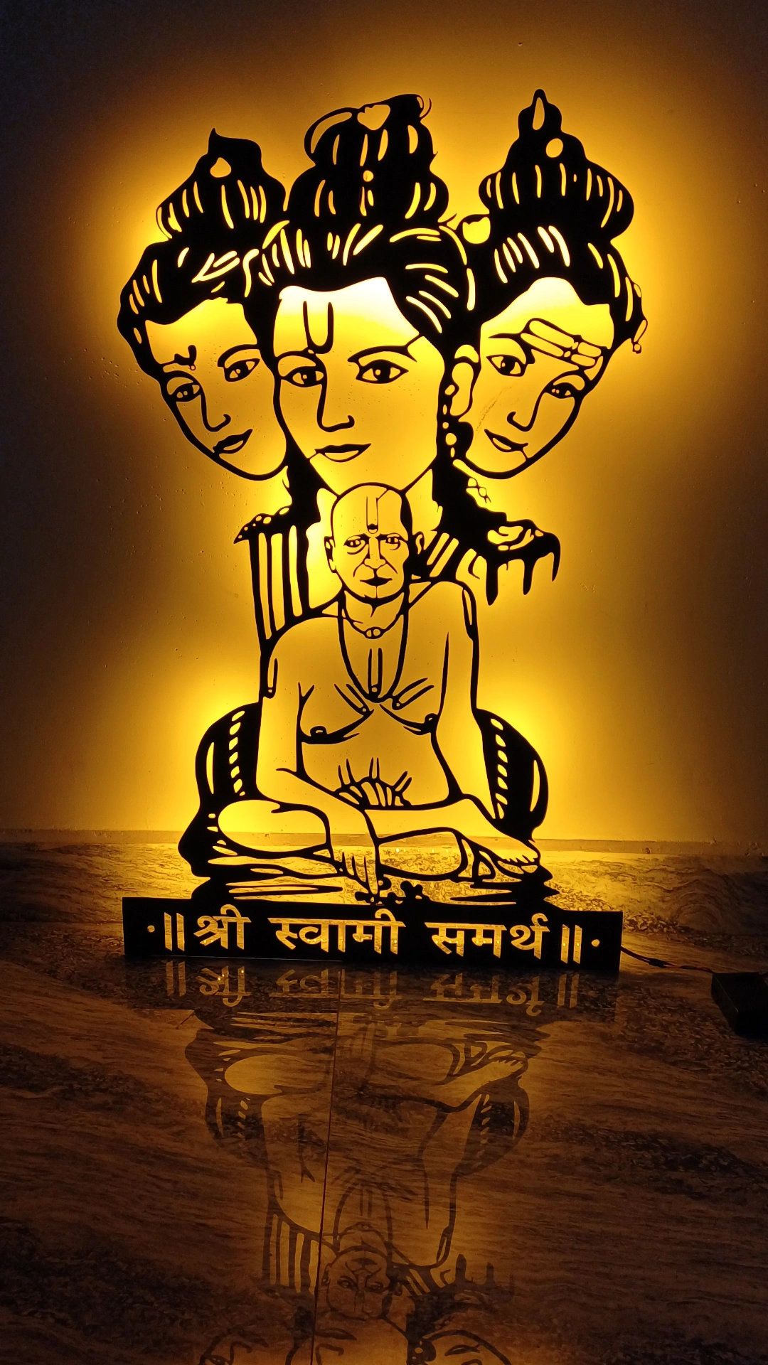1080x1920 Swami Samarth Datta Digambar Metal Wall Art (24x19 Inch)