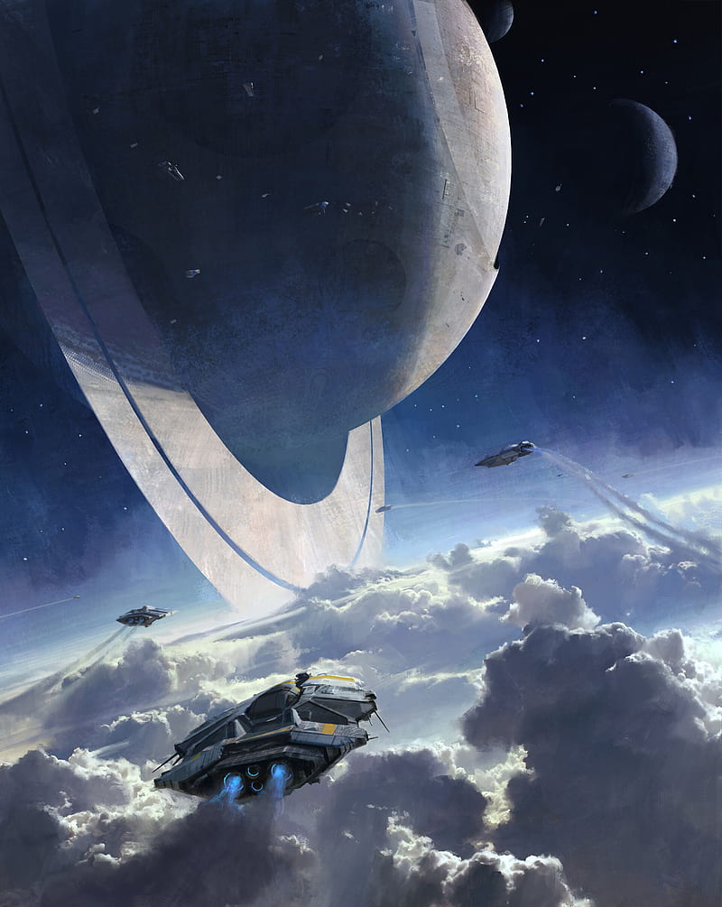 800x1005 Planet, futuristic, spaceship, HD phone wallpaper