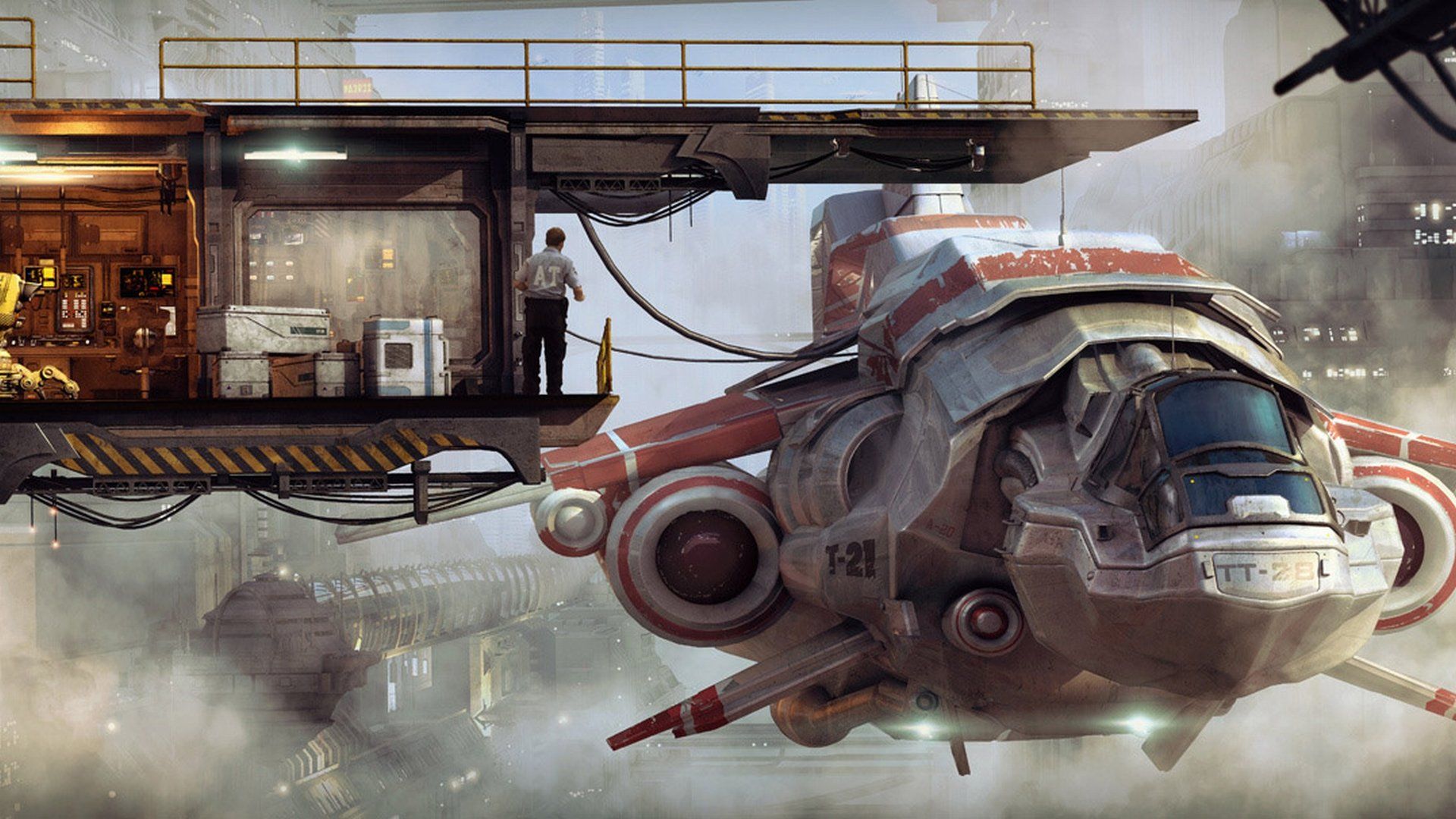 1920x1080 HD Sci Fi Spaceship Wallpaper