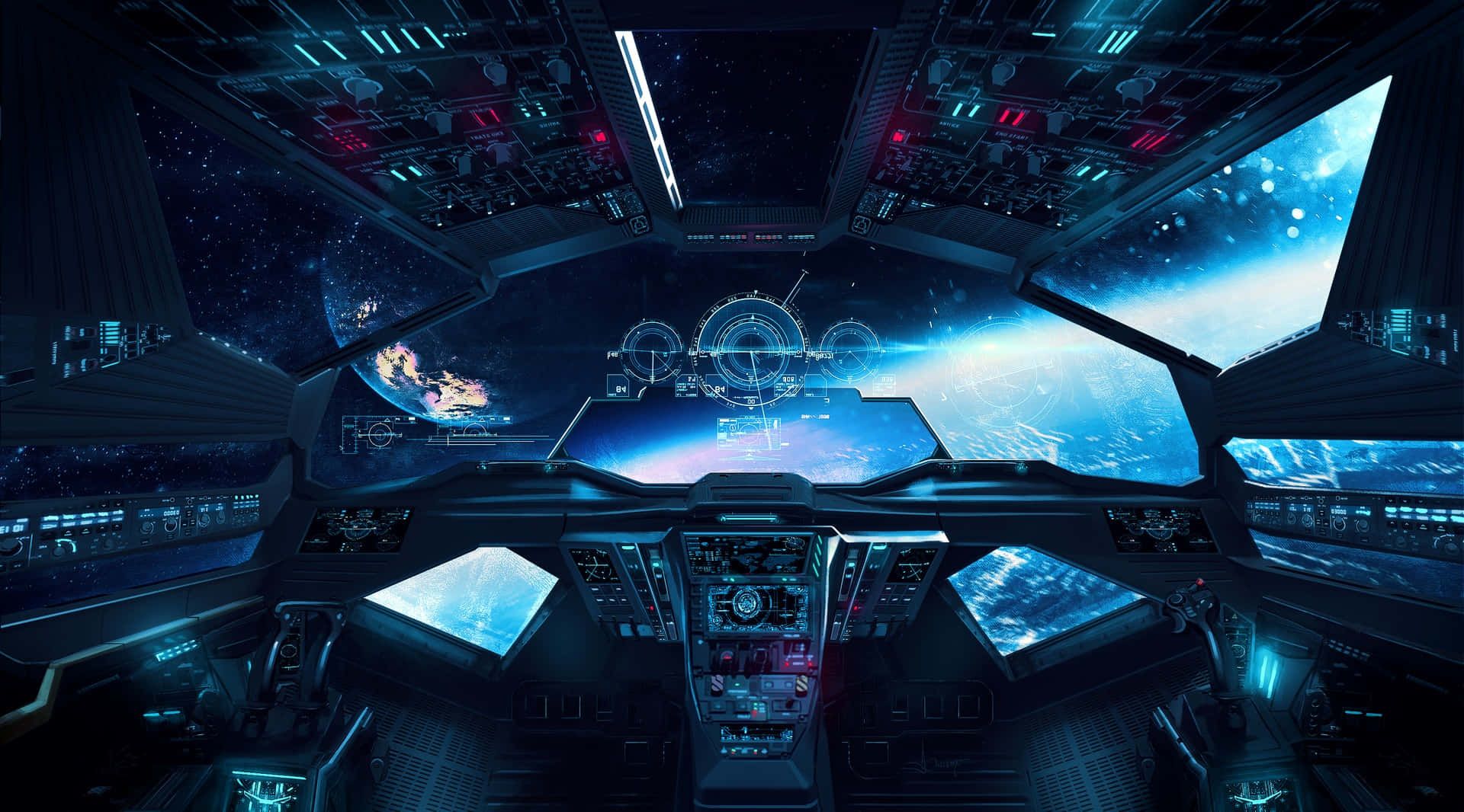 1920x1066 Spaceship Cockpit Wallpaper