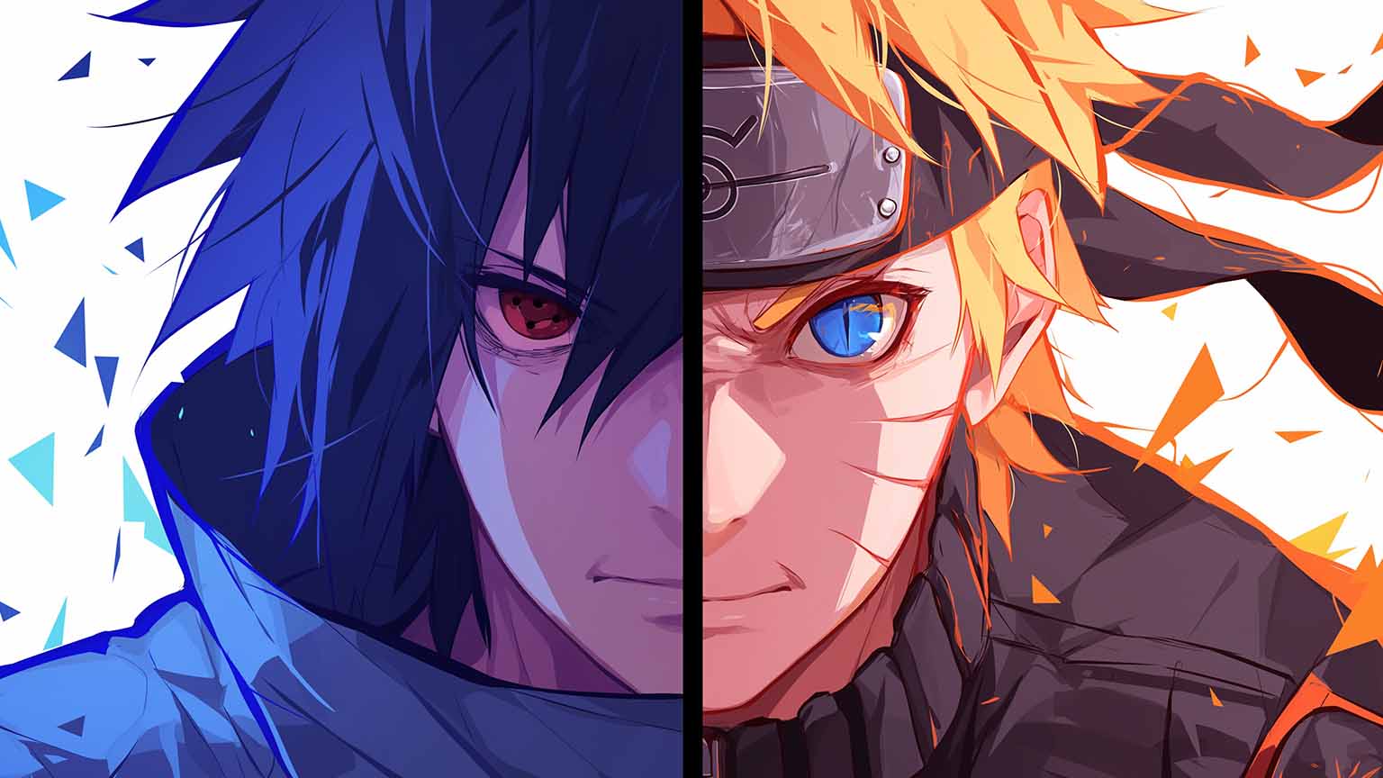 1536x864 Naruto Sasuke Rivals Staring Desktop Wallpaper