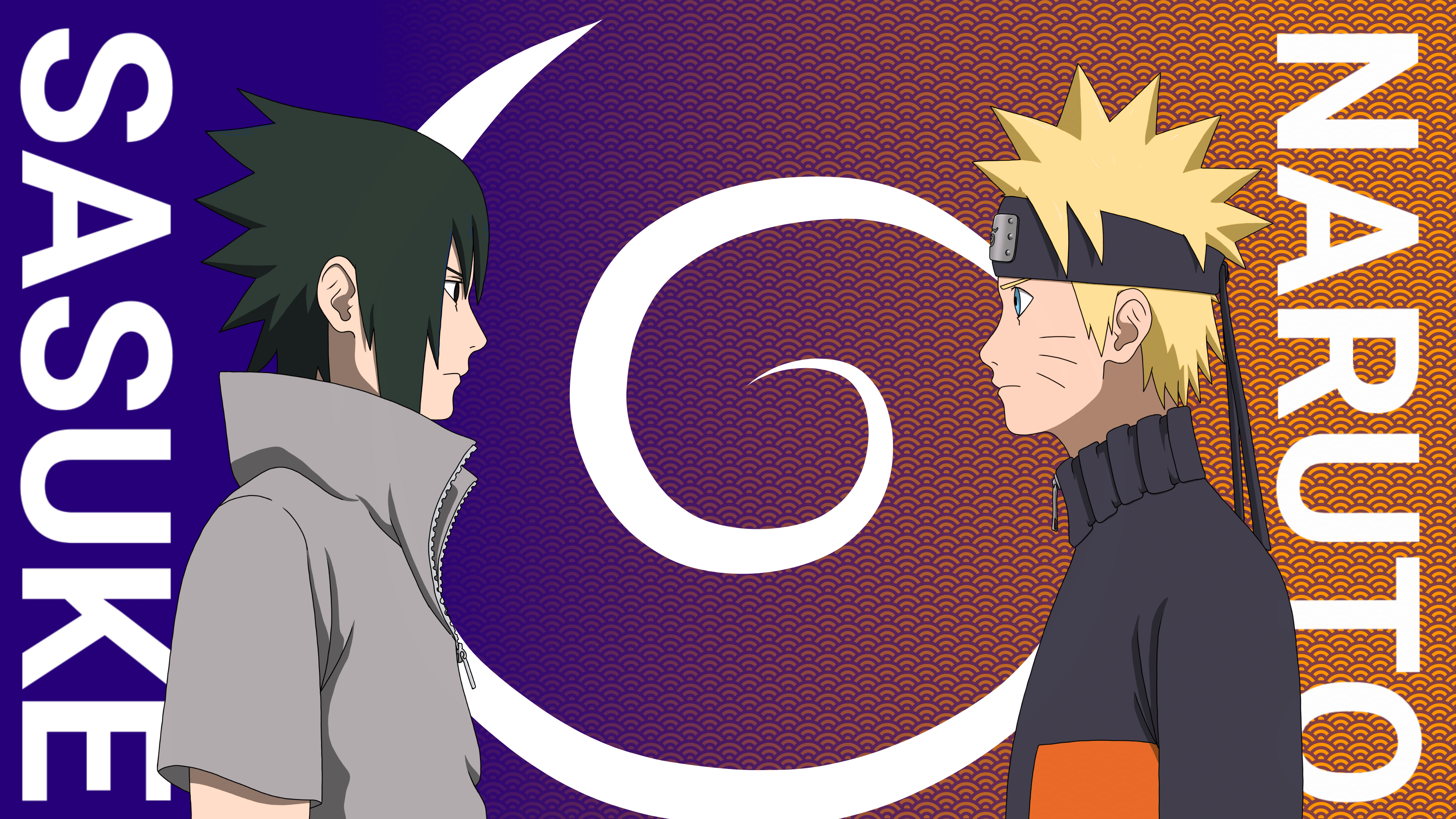3840x2160 Naruto vs Sasuke: 4K Ultra HD Ninja Showdown Wallpaper