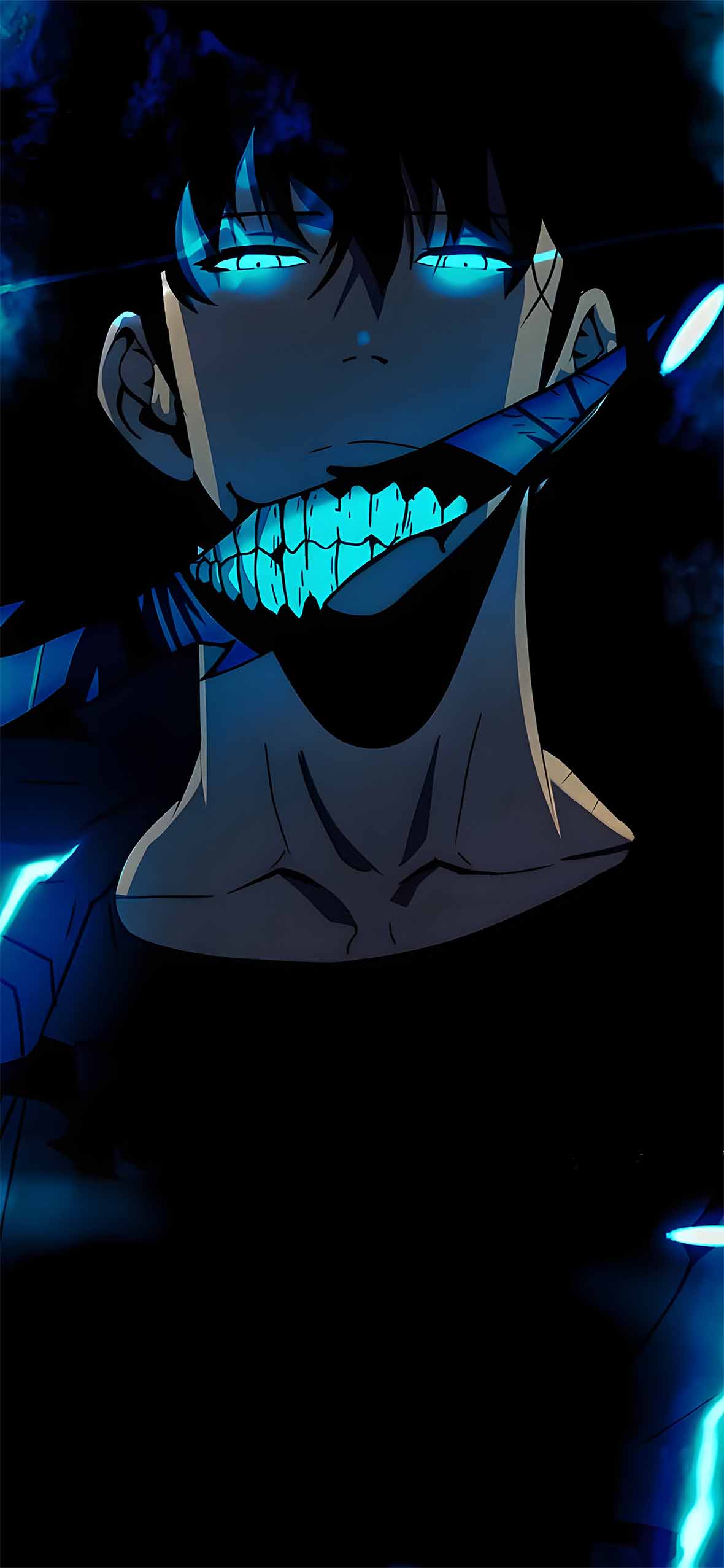 1180x2554 Sung Jinwoo Solo Leveling Dark Wallpaper Anime Wallpaper