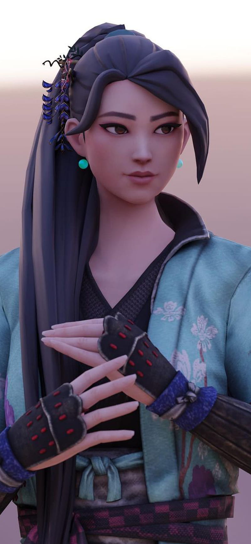 800x1733 Sage, black hair, Valorant, HD phone wallpaper