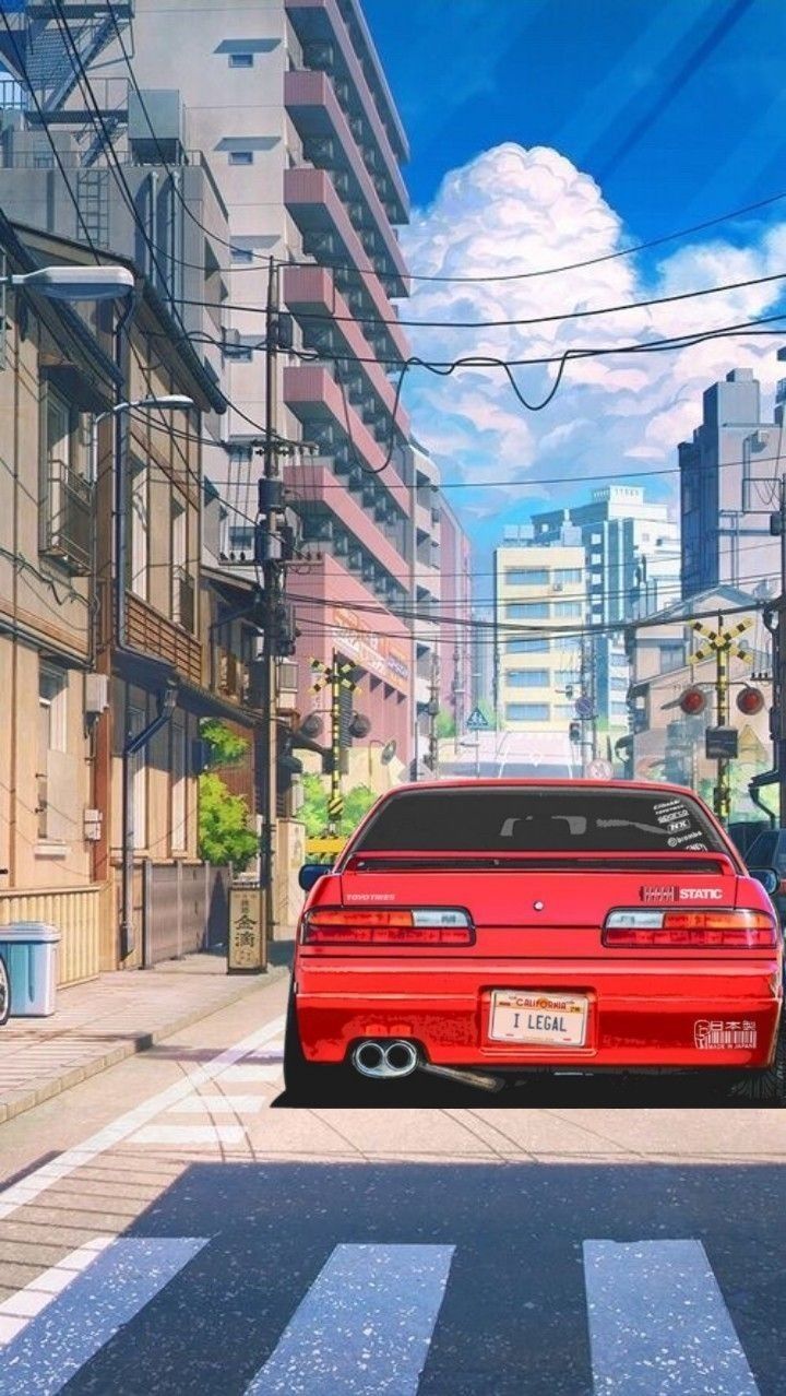 720x1278 Anime car. Car wallpaper, Cool car drawings, Automotive art illustrations