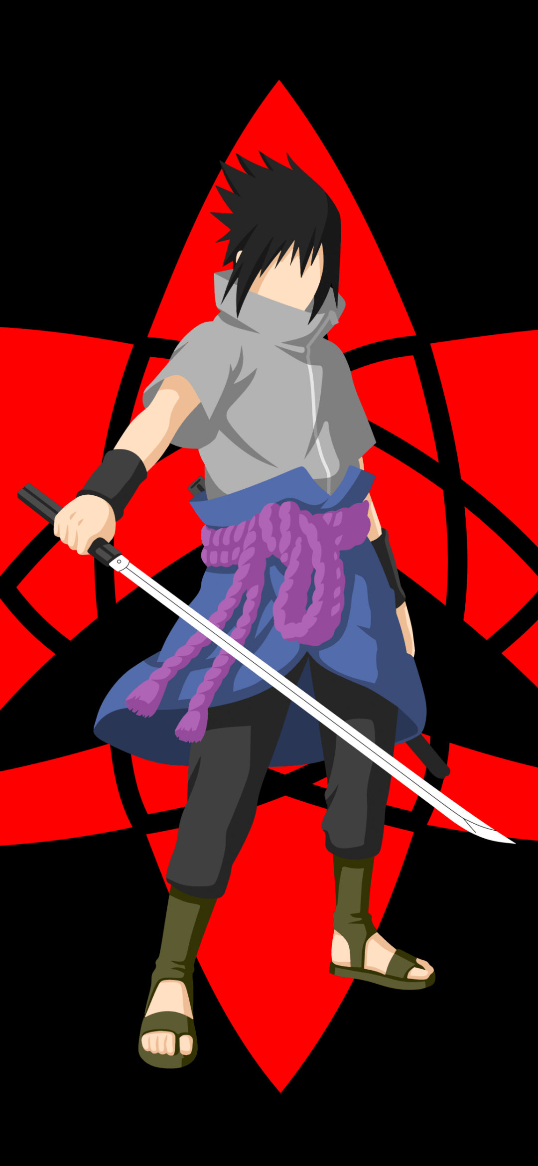 1080x2340 Sasuke Uchiha Wallpaper 4K, Mangekyo Sharingan