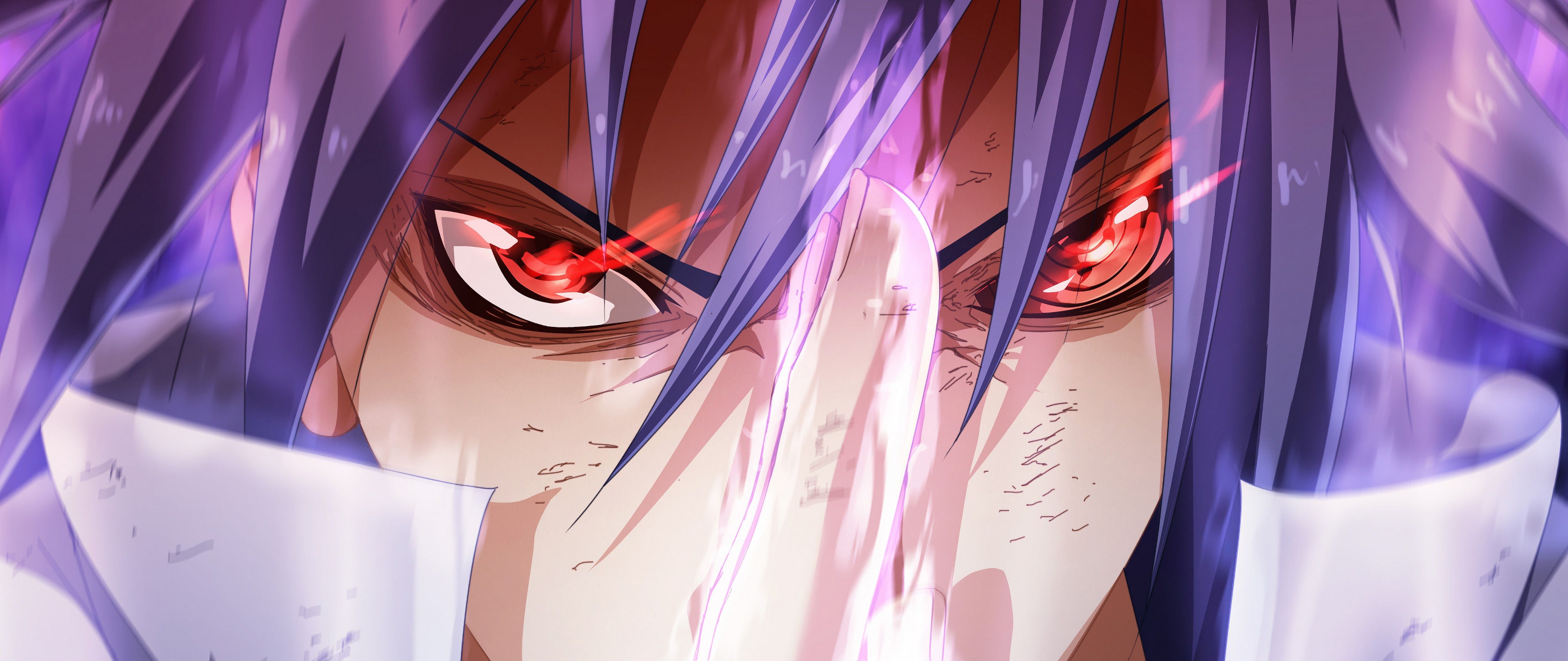 5120x2160 Sasuke Sharingan Rinnegan 4K Wallpaper HD