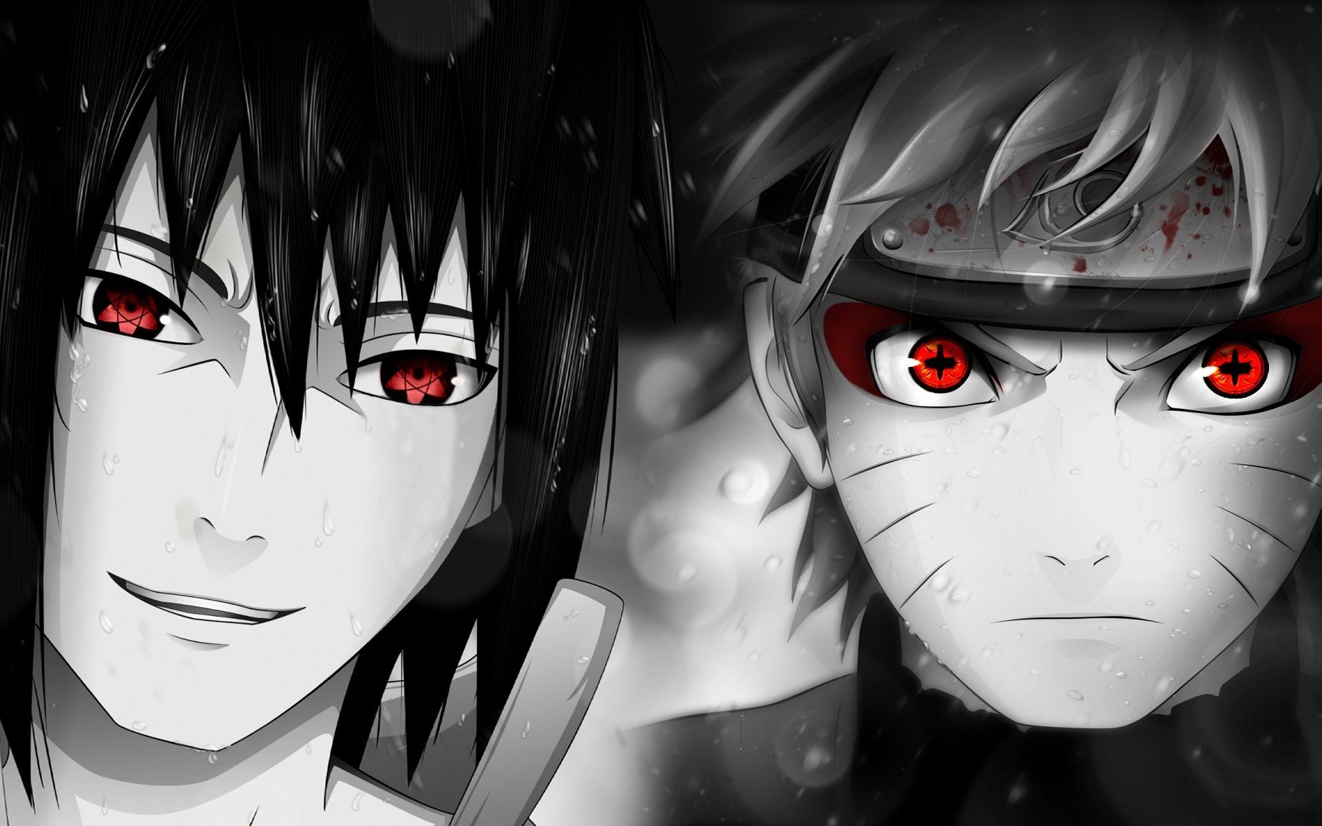 1920x1200 Download Mangekyō Sharingan Sharingan (Naruto) Sasuke Uchiha Naruto Uzumaki Anime Naruto Naruto & Sasuke HD Wallpaper