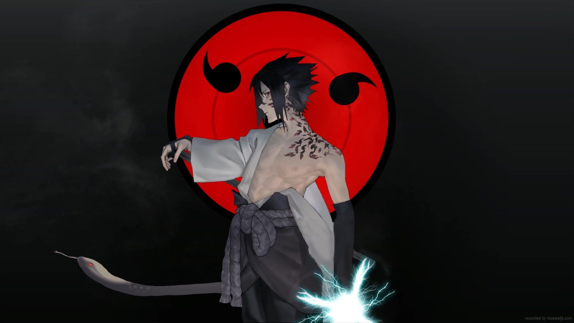 1920x1080 Sasuke Mangekyou Sharingan Cursed Live Wallpaper