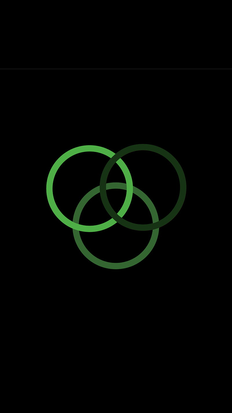 800x1422 Green circles, Aurel, Circle, Green, amoled, black, dark, HD phone wallpaper