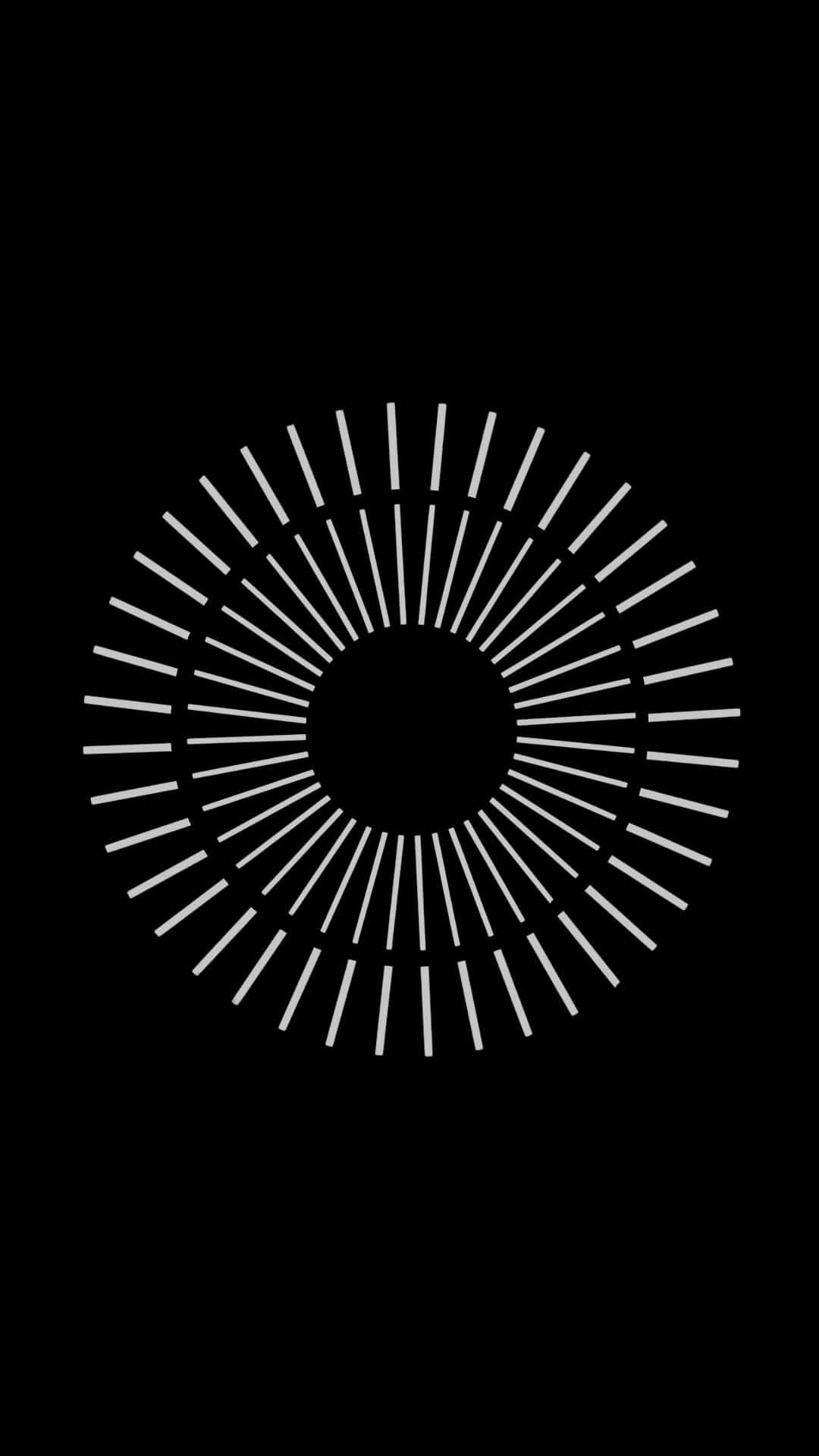 1080x1920 Download A Circular Outline Of Rays On A Black Background Wallpaper
