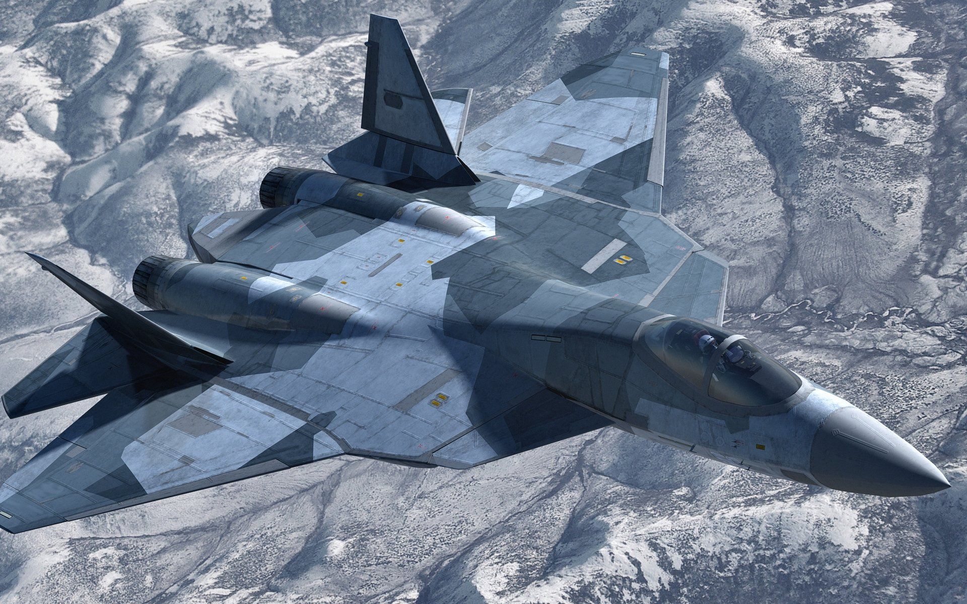 1920x1200 Sukhoi Su 57 Military HD Wallpaper