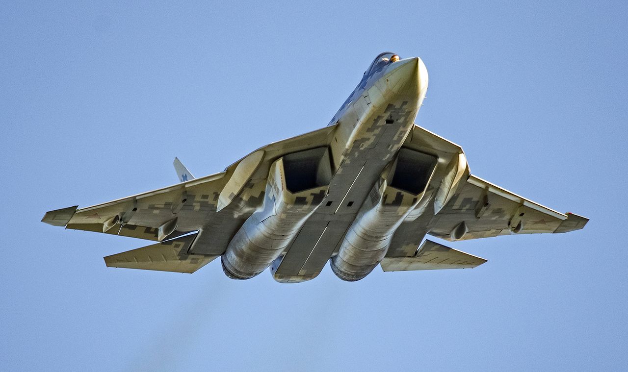 1280x759 Russian Sukhoi's 5th Generation Su 57 “Felon” In Stunning New Photo From MAKS 2019