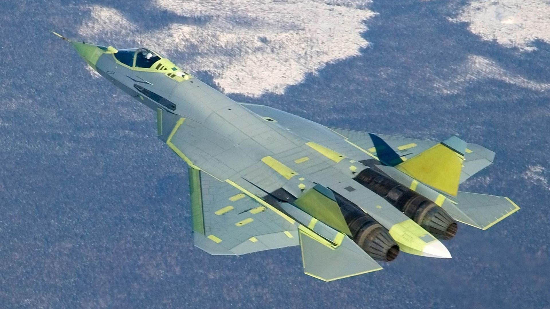 1920x1080 HD Wallpaper Of The Sleek Sukhoi Su 57 Military Aircraft