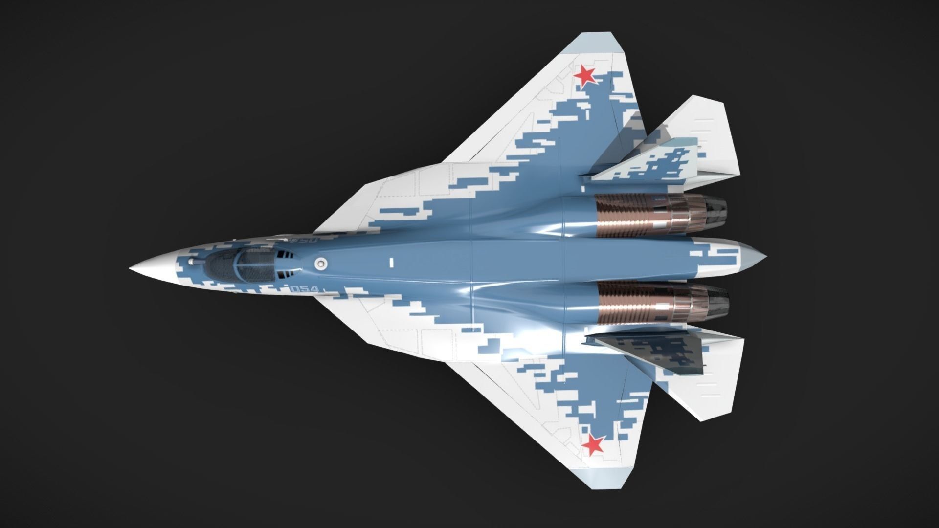 1920x1080 Sukhoi Su 57 3D Model