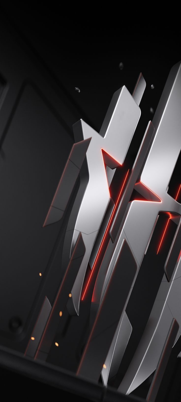 736x1635 Nubia Red Magic 9 Pro Stock Wallpaper