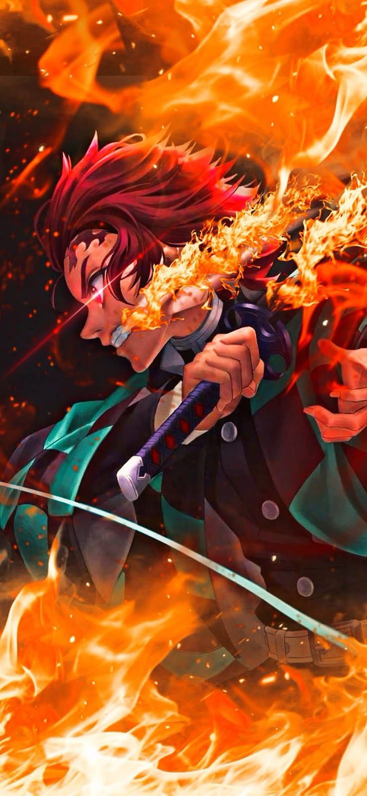 736x1594 Tanjiro Kamado Wallpaper