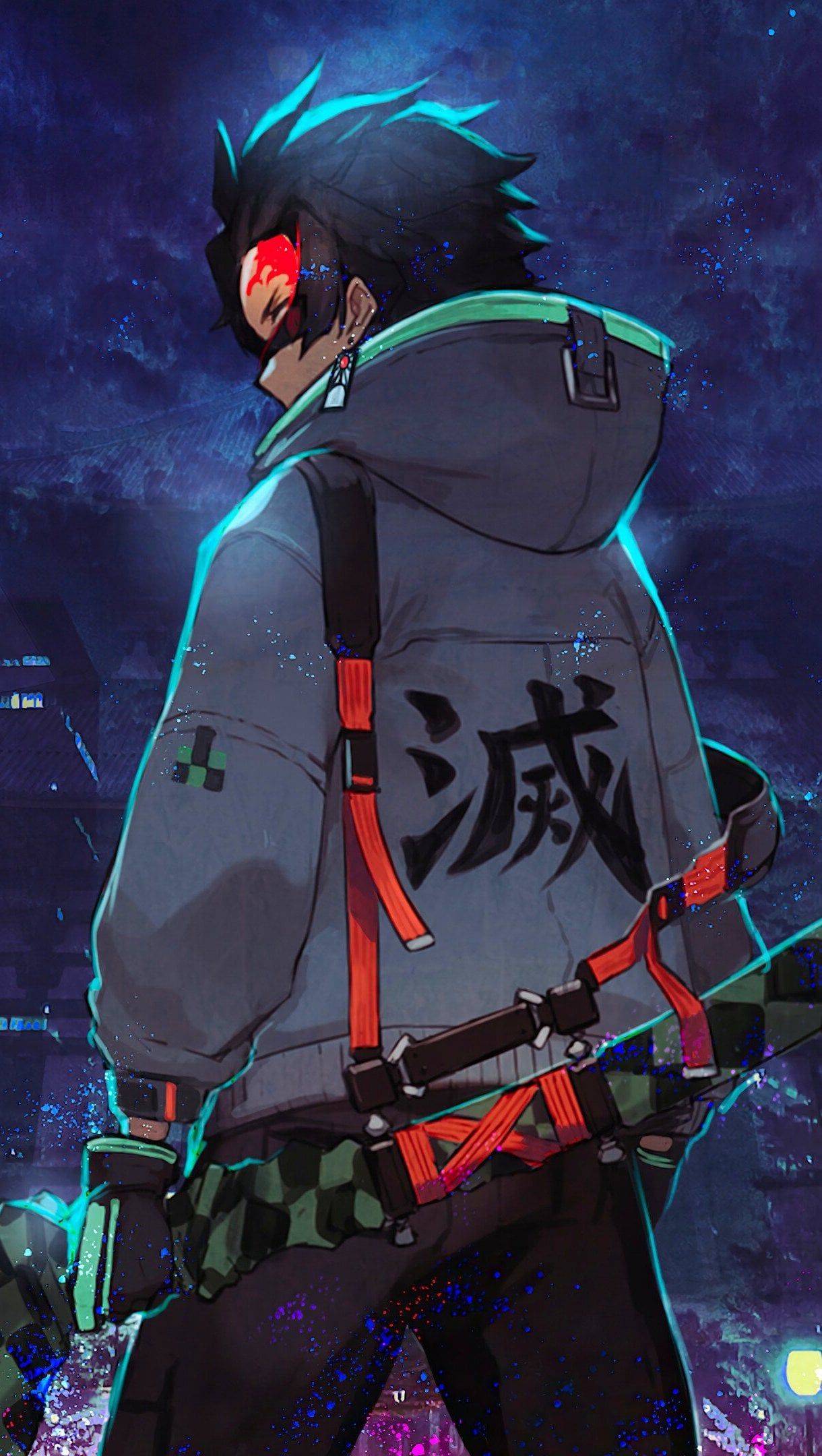 1220x2160 Tanjiro Kamado from Demon Slayer Anime Wallpaper 4k for iPhone and Mobile Phone