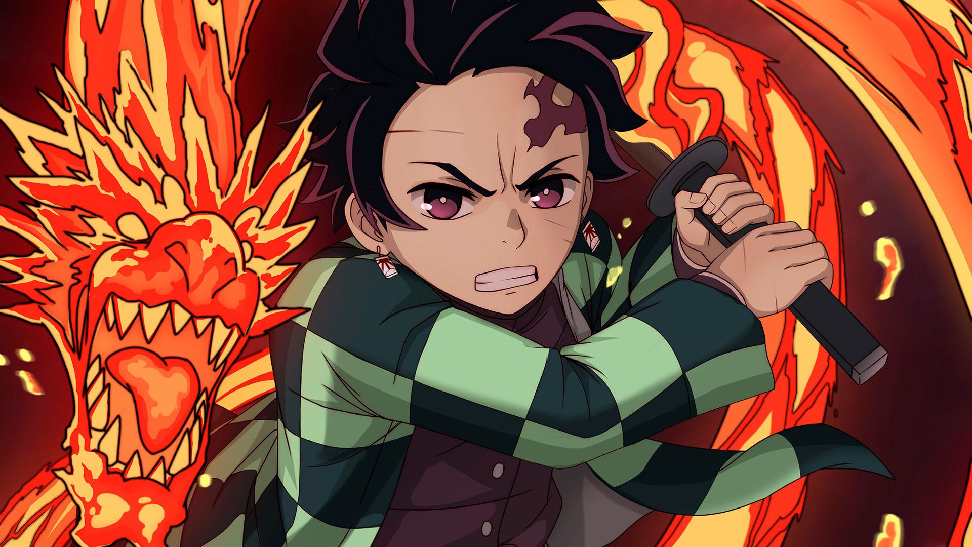 1920x1080 Tanjiro Kamado And Hinokami Kagura HD Demon Slayer Kimetsu no Yaiba Wallpaper