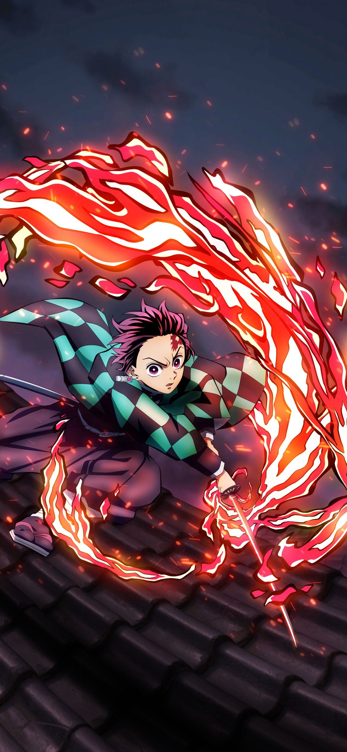 1170x2532 Tanjiro Kamado 4k iPhone Wallpaper