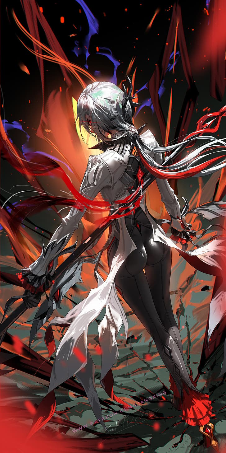 728x1456 Arlecchino (Genshin Impact) 1080P, 2K, 4K, 5K HD wallpaper free download